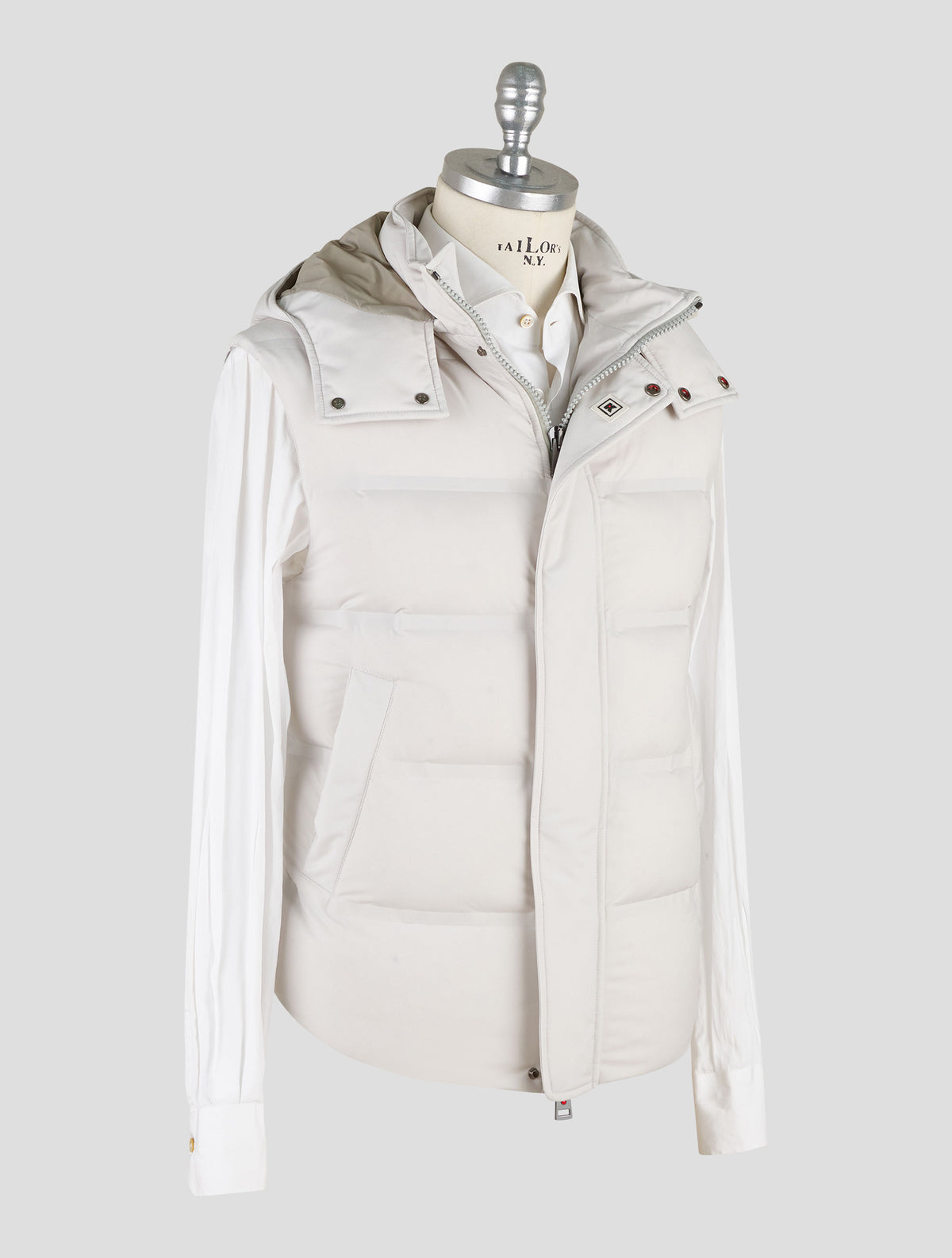 Kired White Pa Gilet Coat