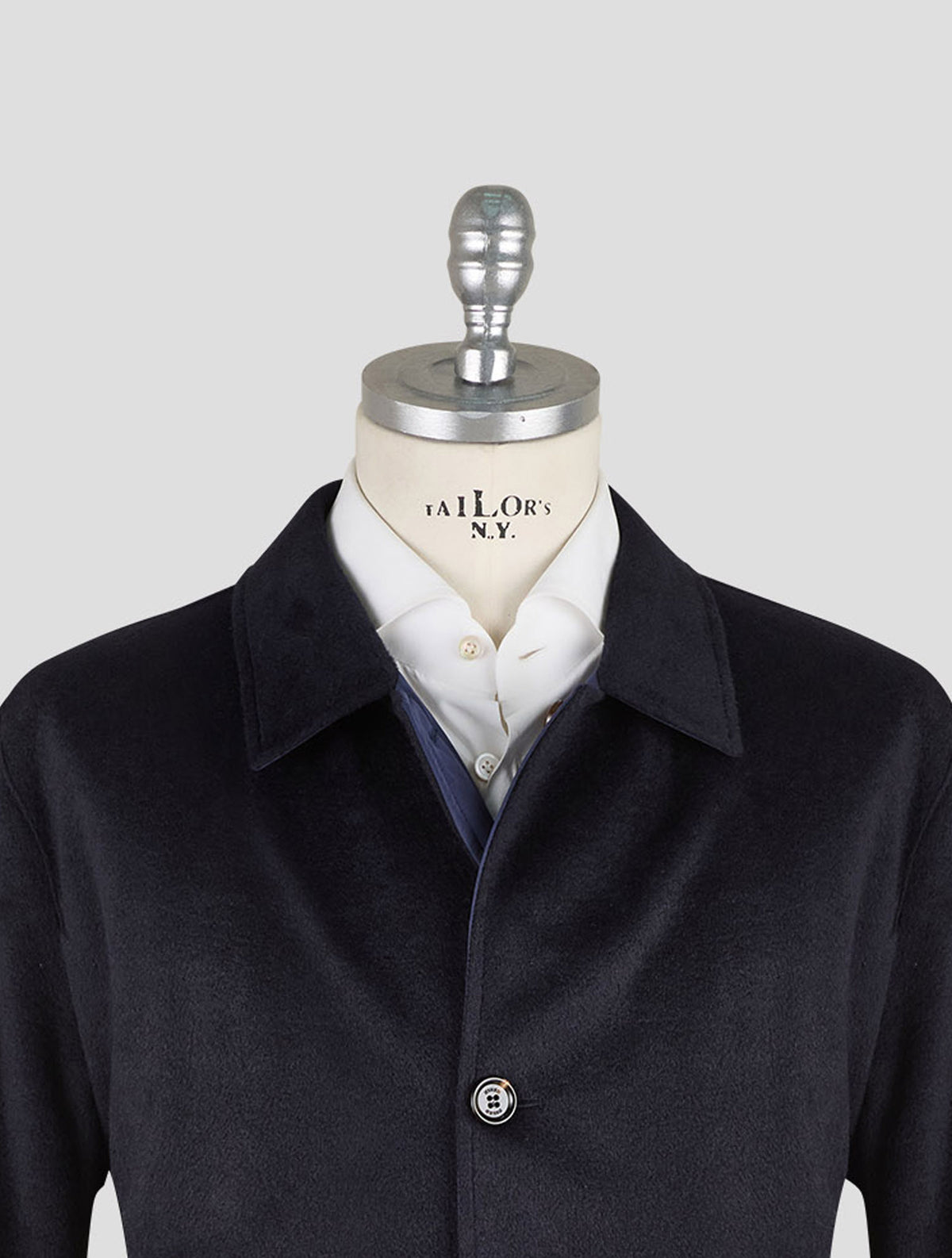Kired Blue Pl Acrylic Wool Pl Reverse Overcoat