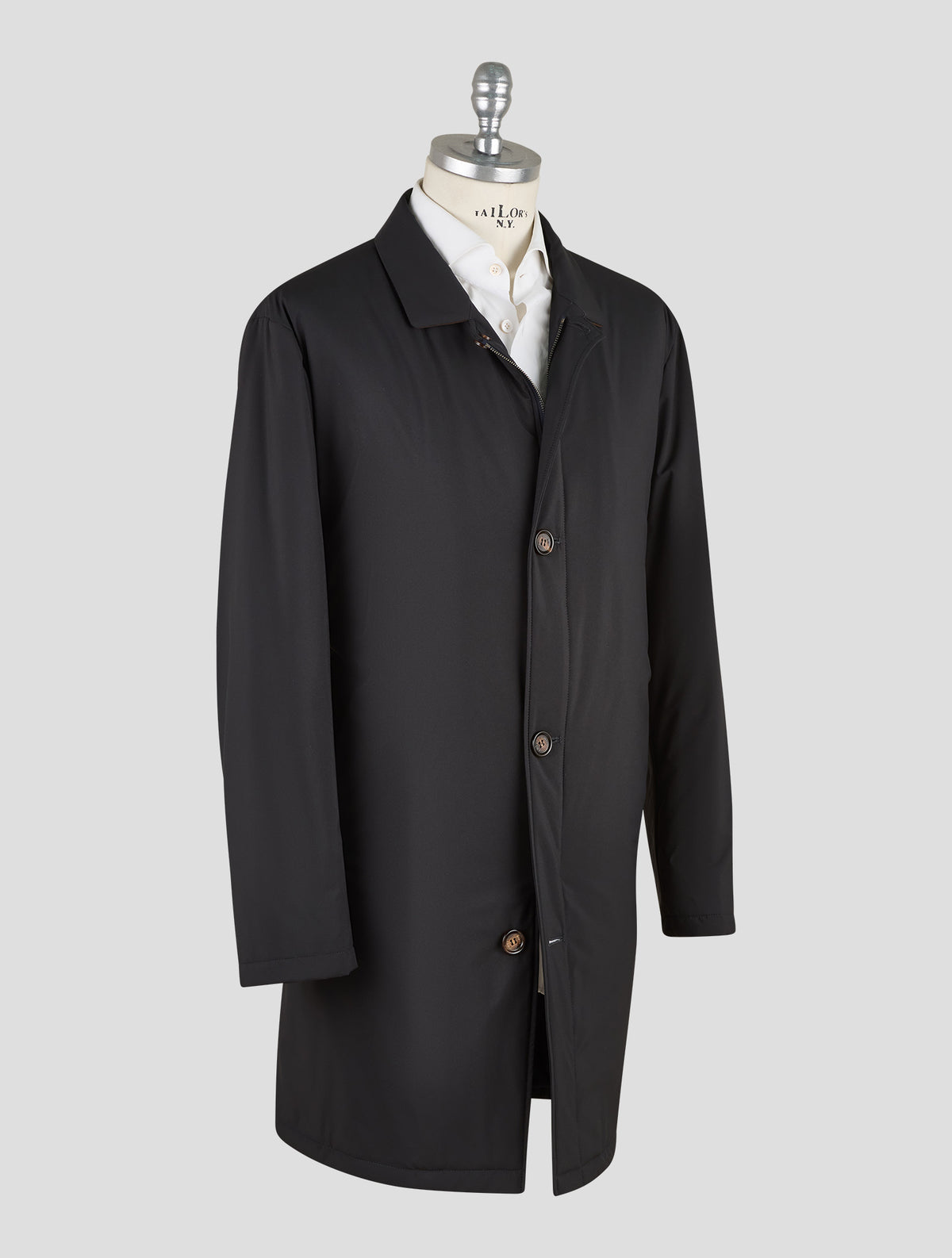 Kired Blue Navy Pl Overcoat