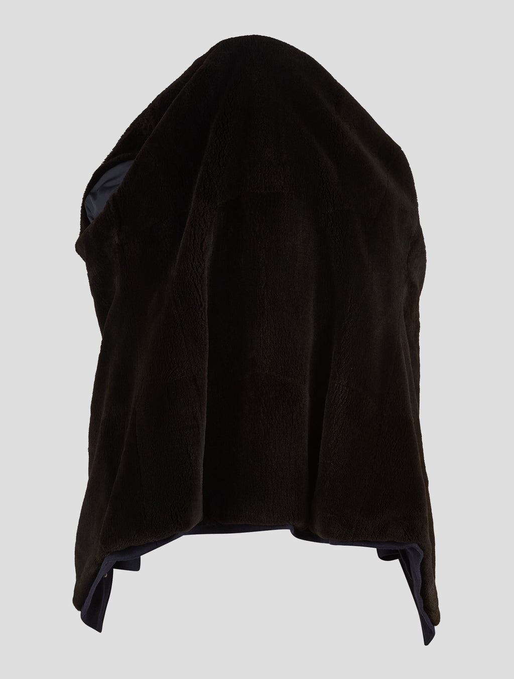 Kired Blue Navy Cashmere Beaver Fur Coat