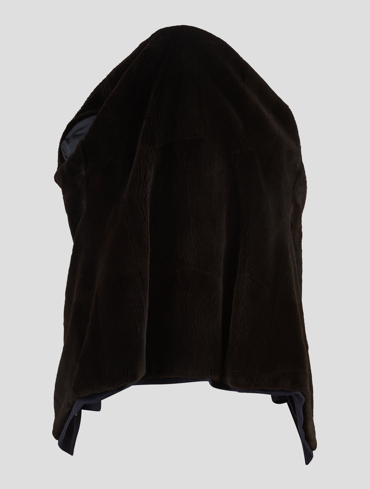 Kired Blue Navy Cashmere Beaver Fur Coat