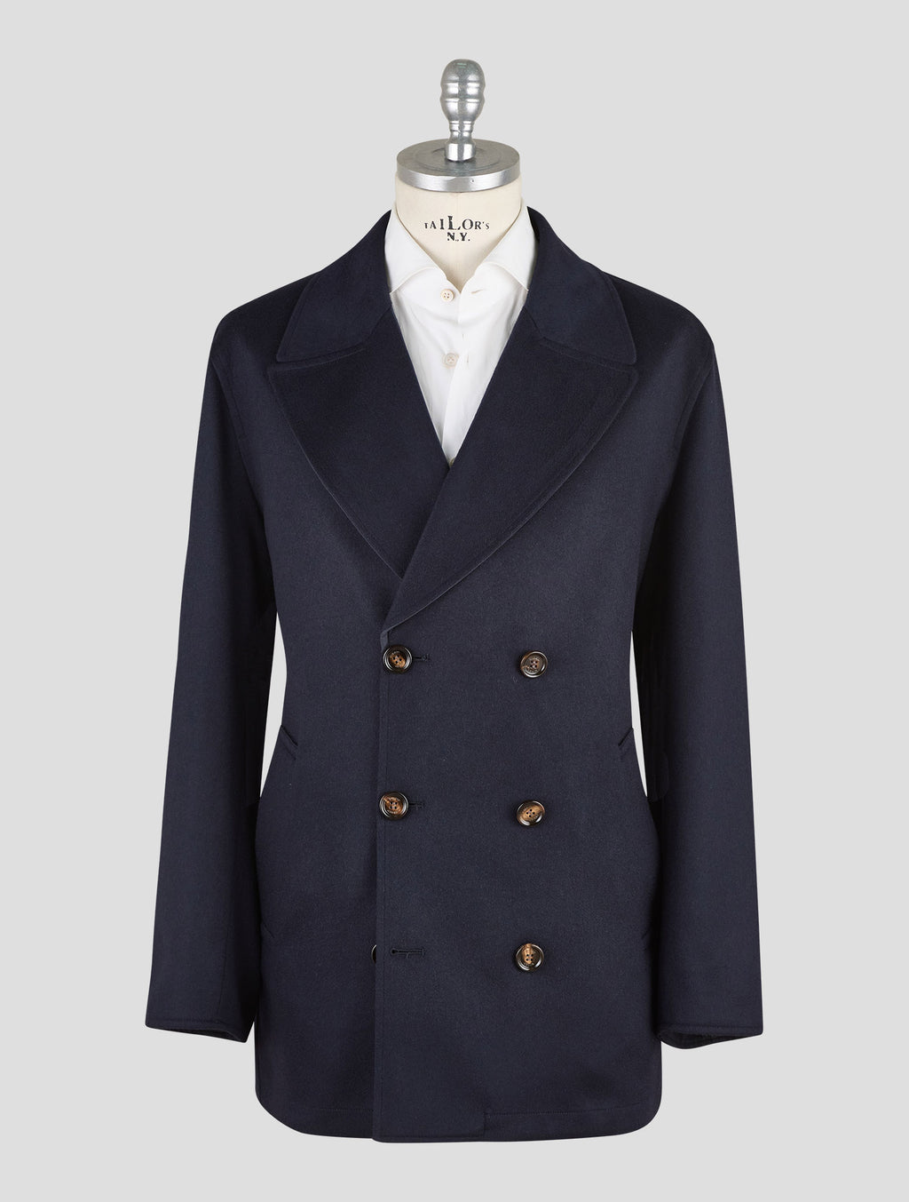 Kired Blue Navy Cashmere Pa Reverse Coat