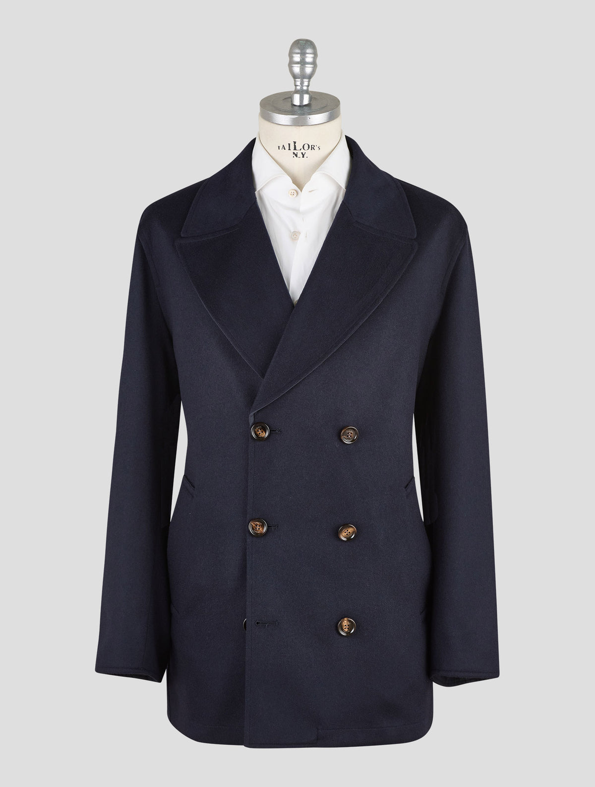 Kired Blue Navy Cashmere Pa Reverse Coat
