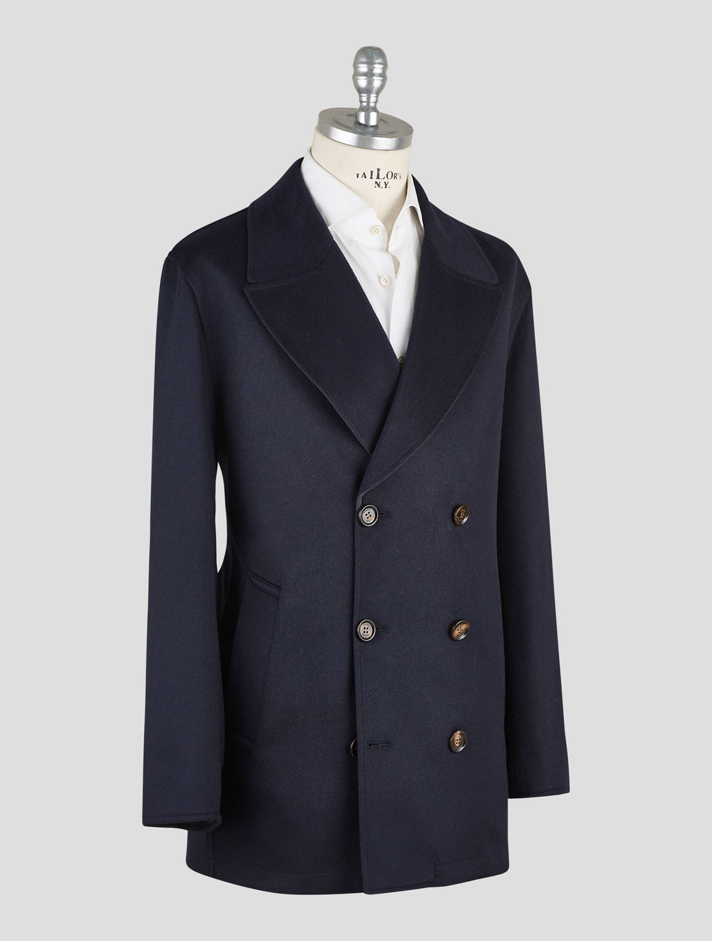 Kired Blue Navy Cashmere Pa Reverse Coat