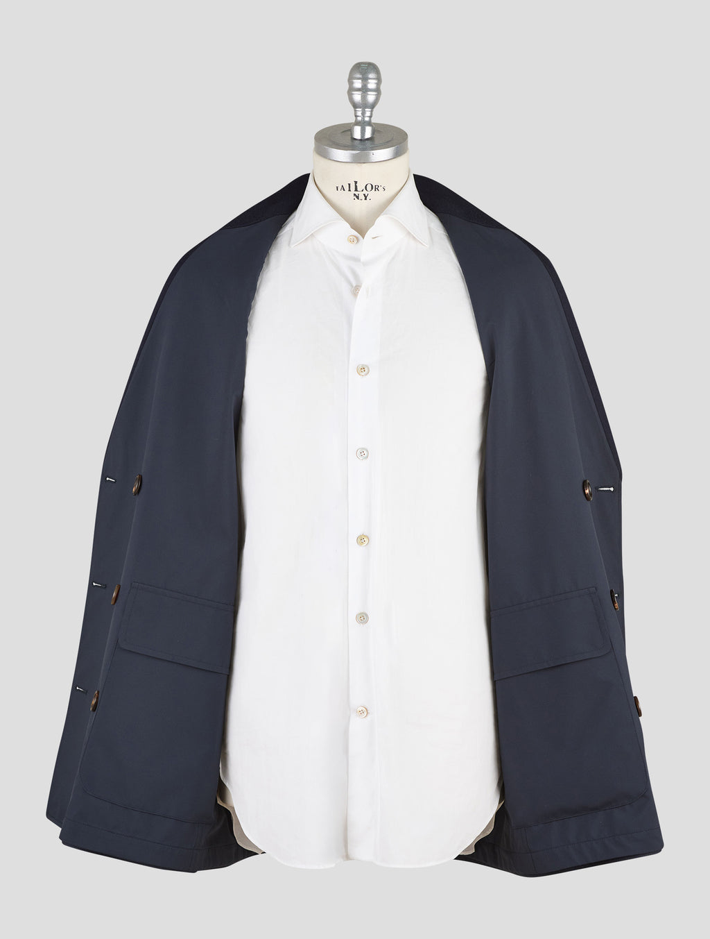 Kired Blue Navy Cashmere Pa Reverse Coat