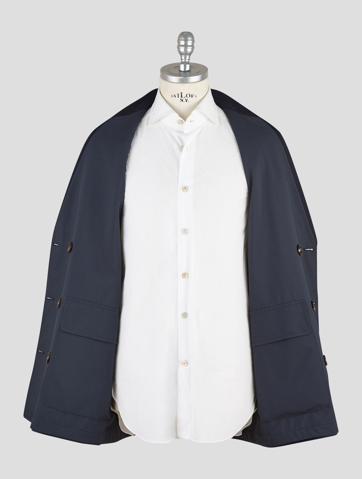 Kired Blue Navy Cashmere Pa Reverse Coat