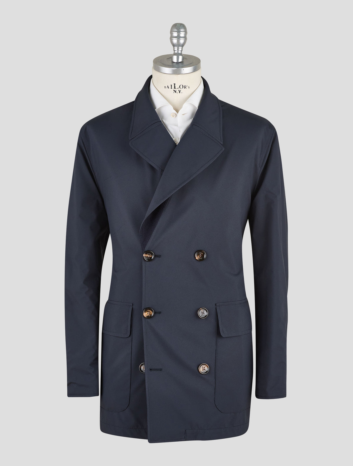 Kired Blue Navy Cashmere Pa Reverse Coat
