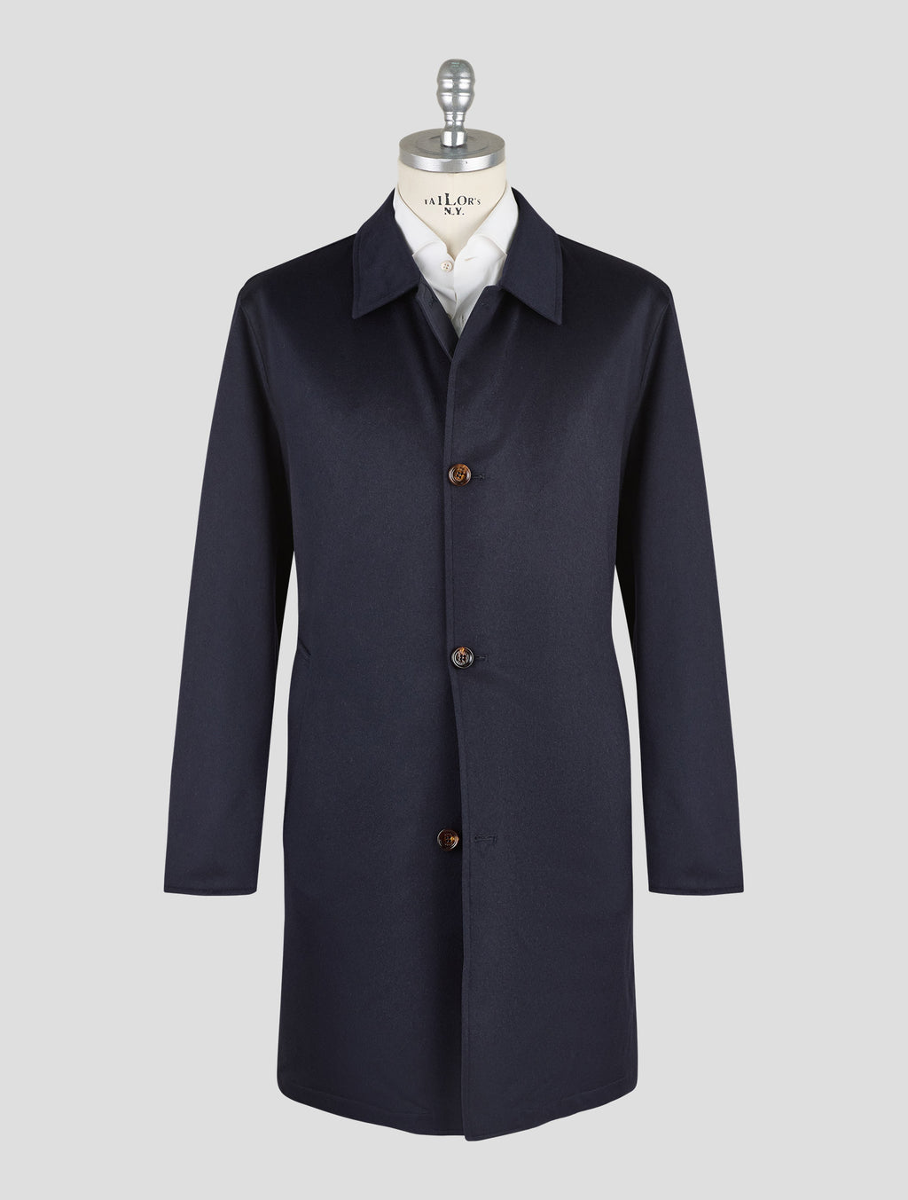 Kired Blue Navy Cashmere Pl Reverse Overcoat