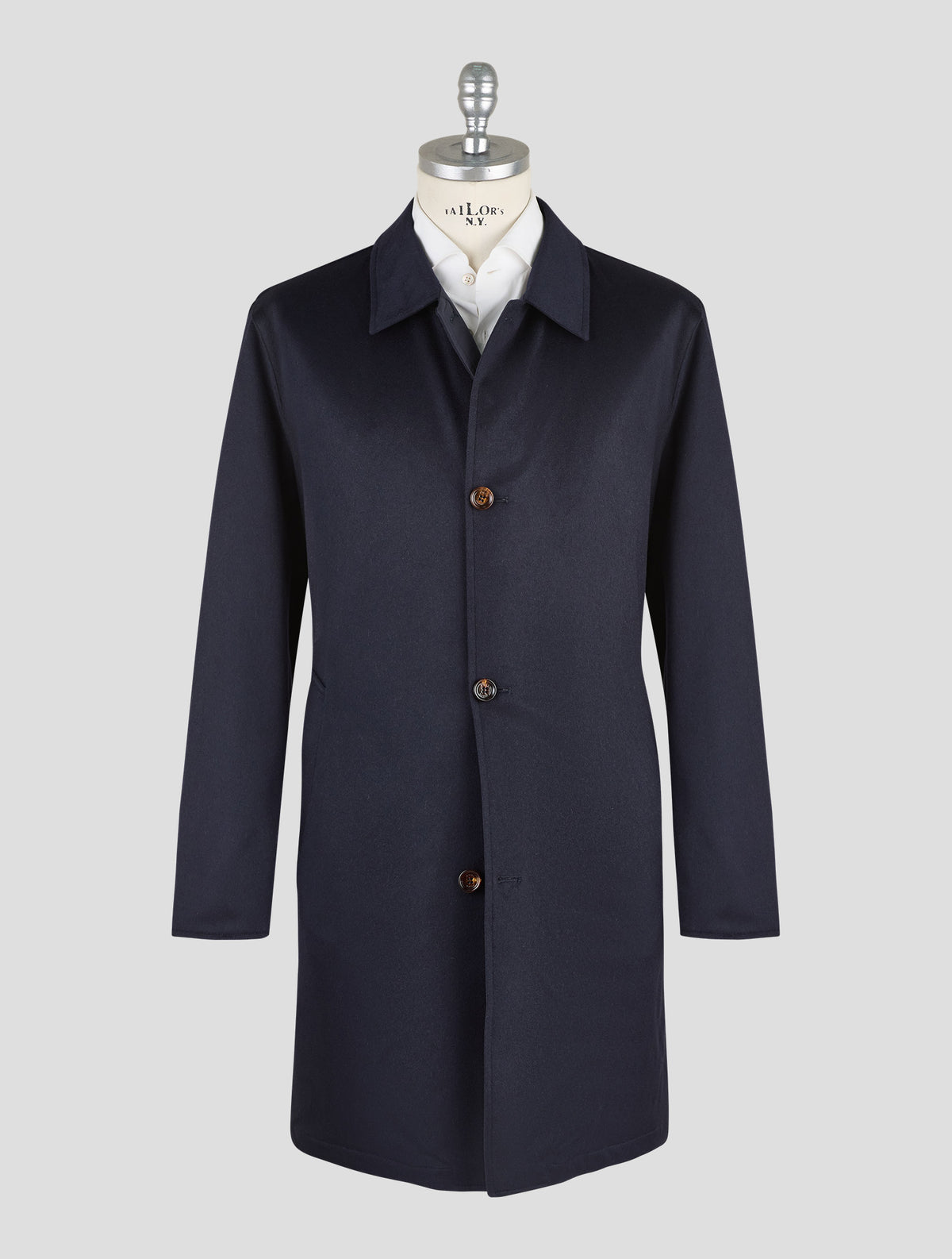 Kired Blue Navy Cashmere Pl Reverse Overcoat