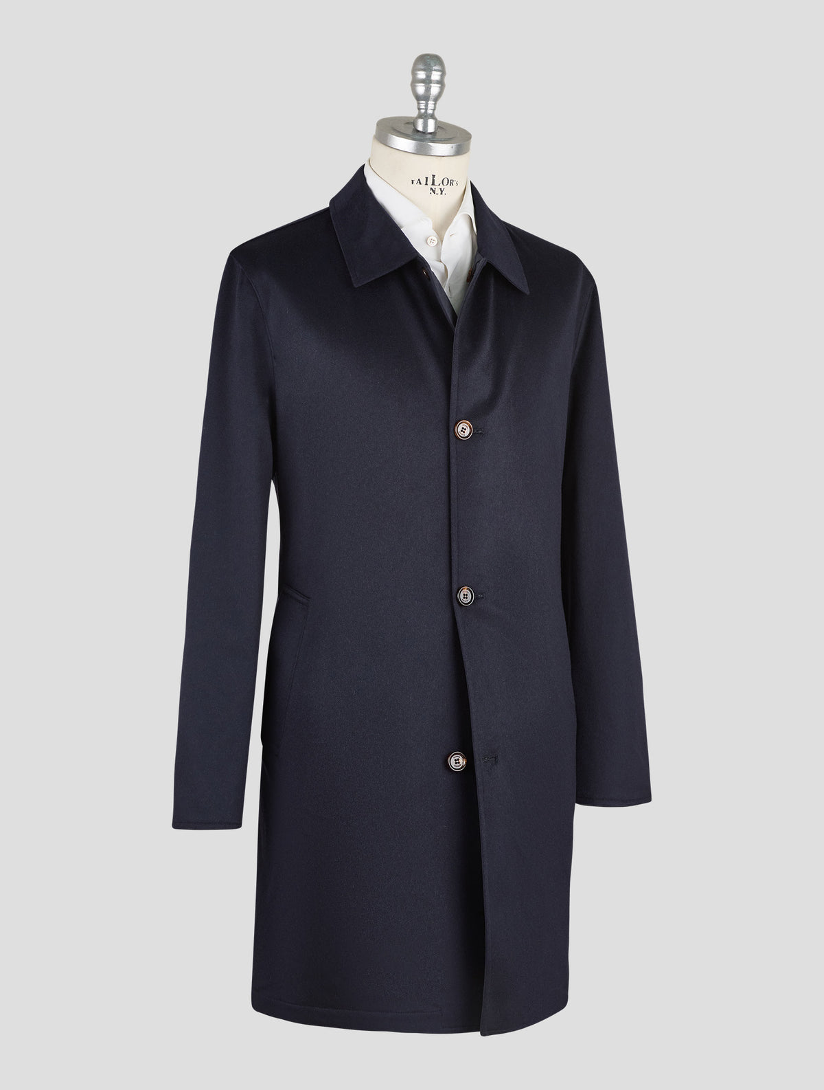 Kired Blue Navy Cashmere Pl Reverse Overcoat