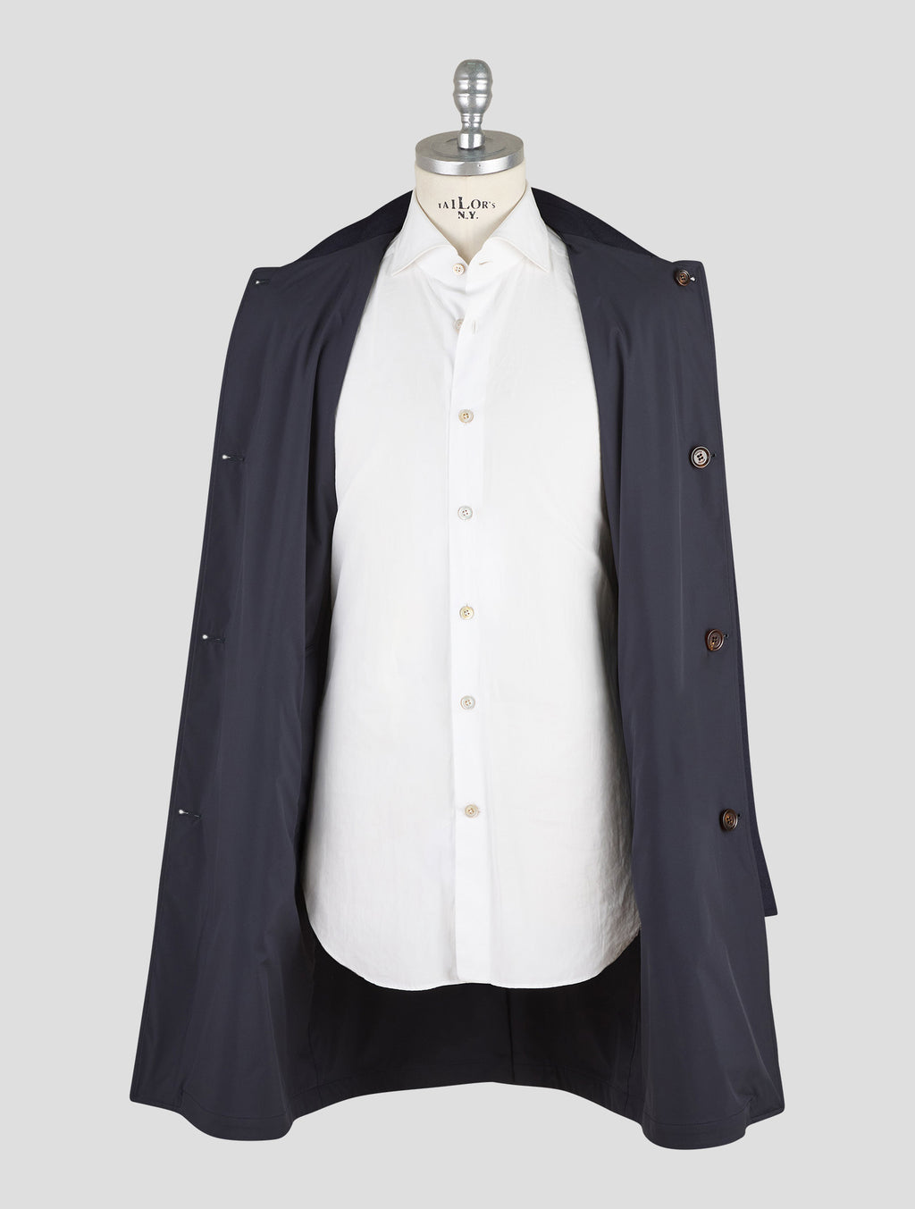 Kired Blue Navy Cashmere Pl Reverse Overcoat