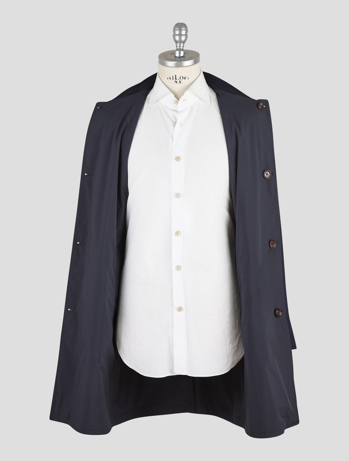 Kired Blue Navy Cashmere Pl Reverse Overcoat