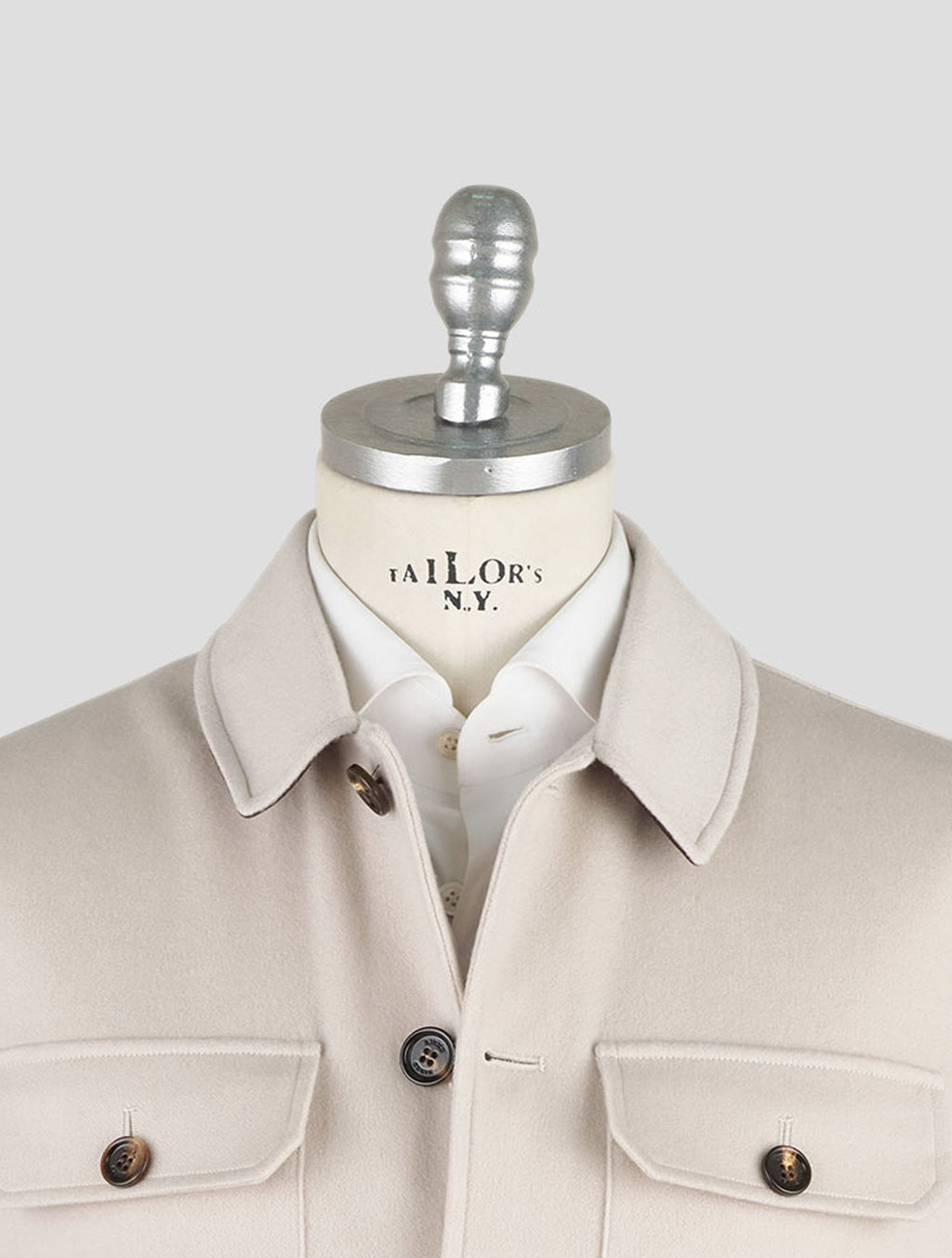 Kired Light Gray Cashmere Coat