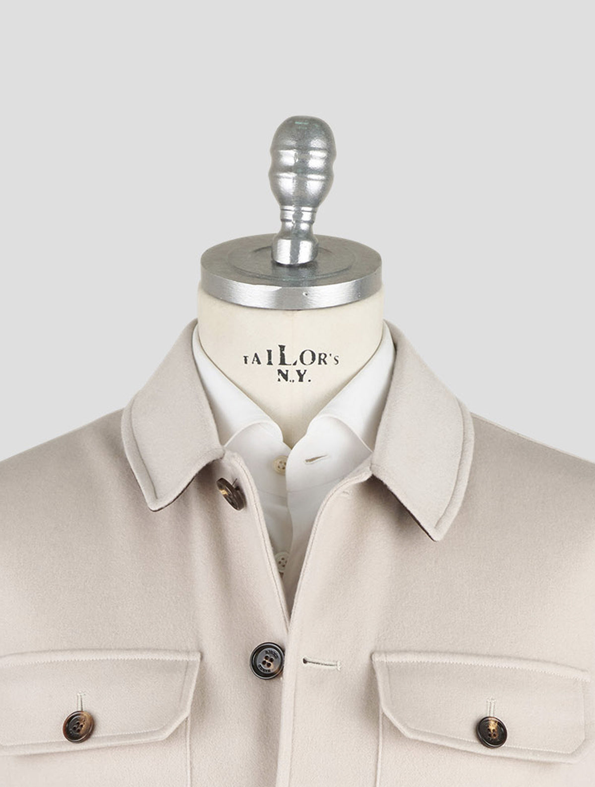 Kired Light Gray Cashmere Coat