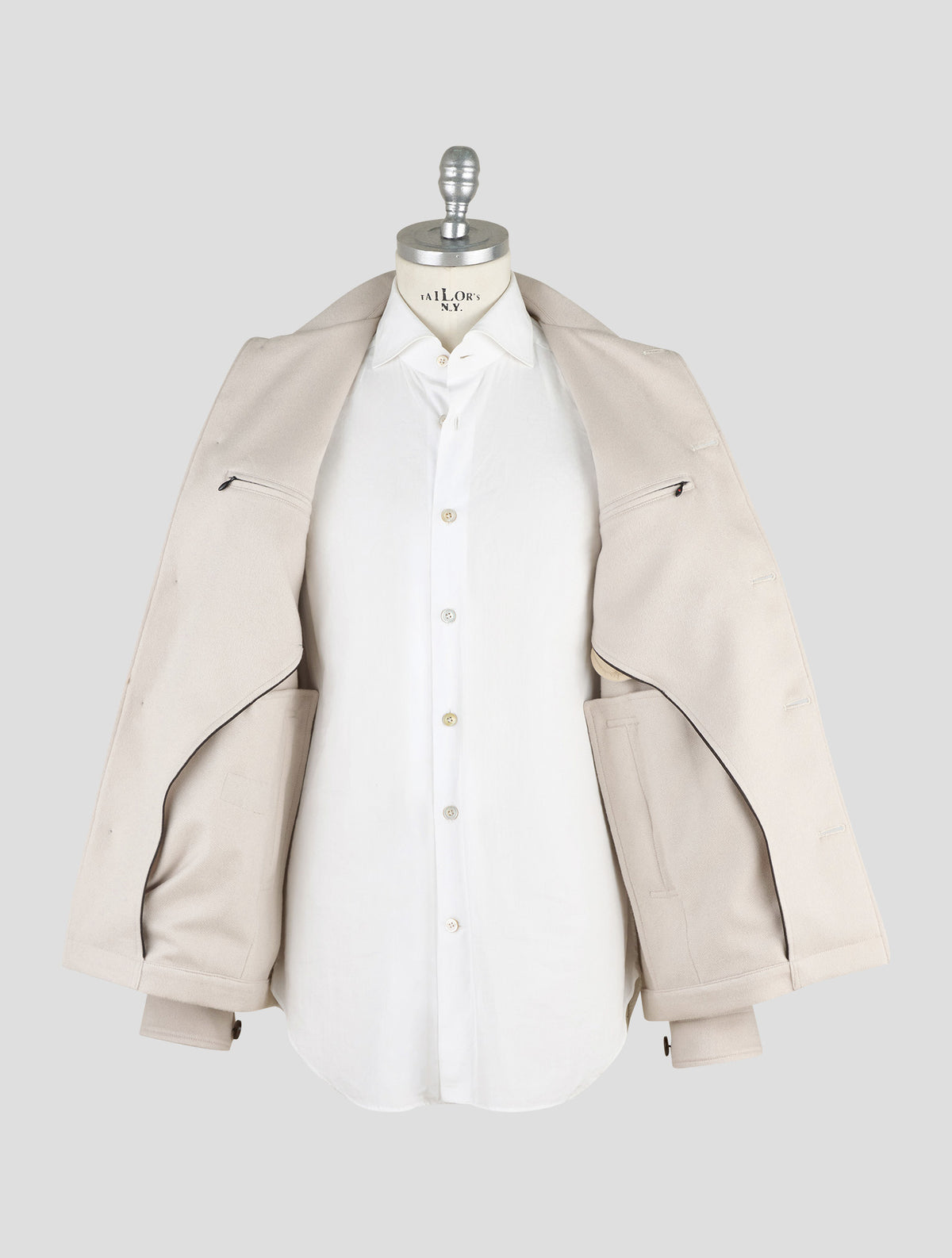 Kired Light Gray Cashmere Coat