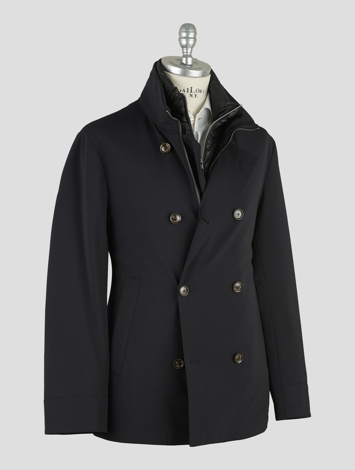 Montecore Dark Blue Virgin Wool Coat