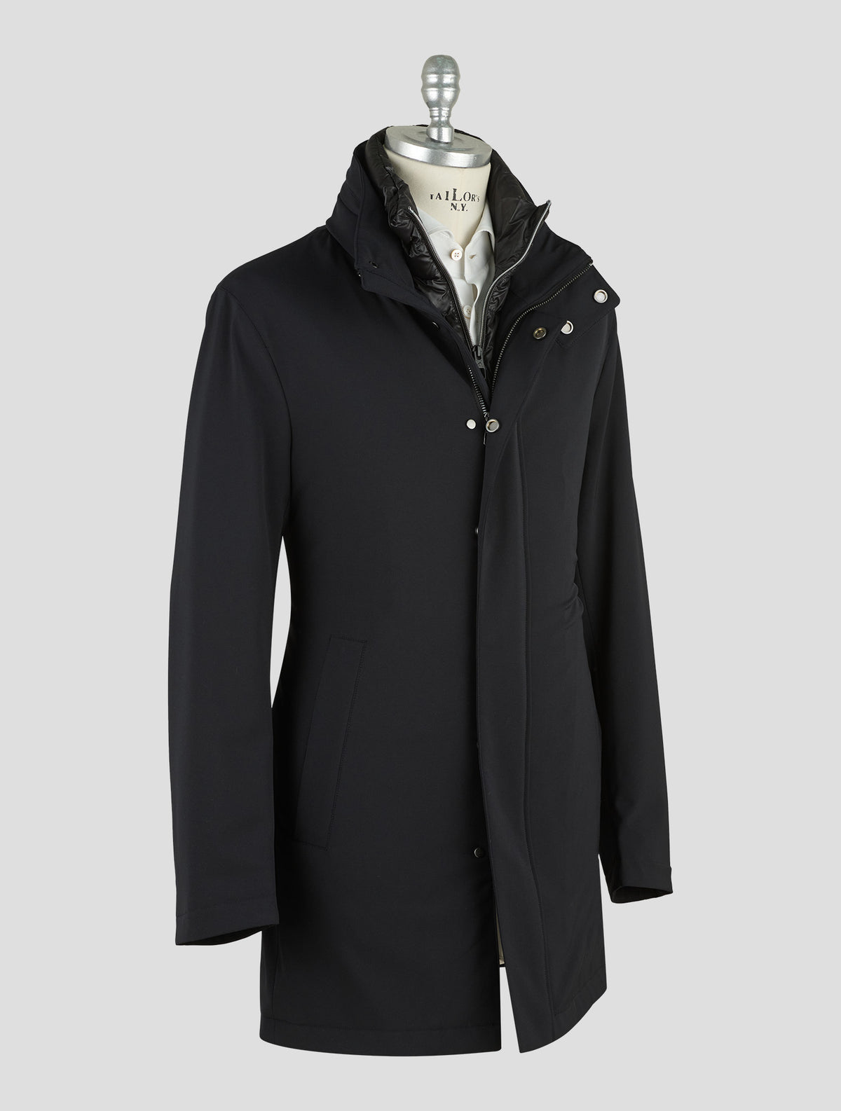 Montecore Dark Blue Pl Pu Overcoat