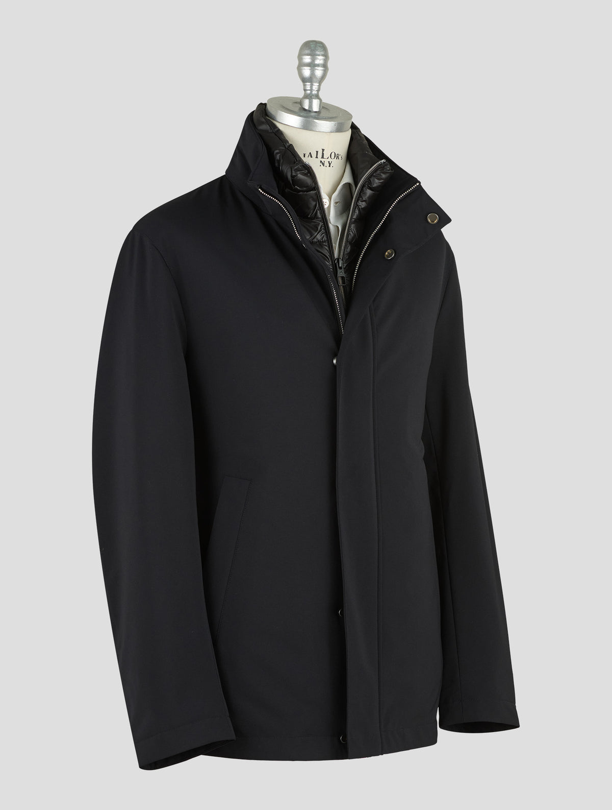 Montecore Dark Blue Pl Pu Overcoat