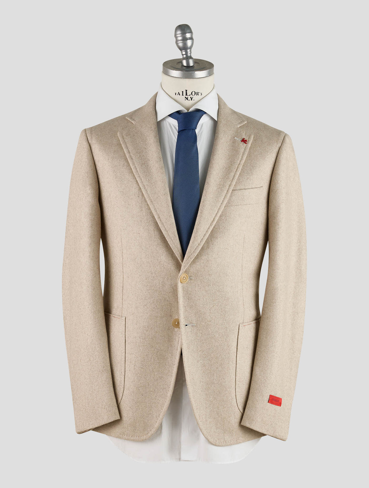 Isaia Beige Wool Cashmere Blazer Mod. Capri