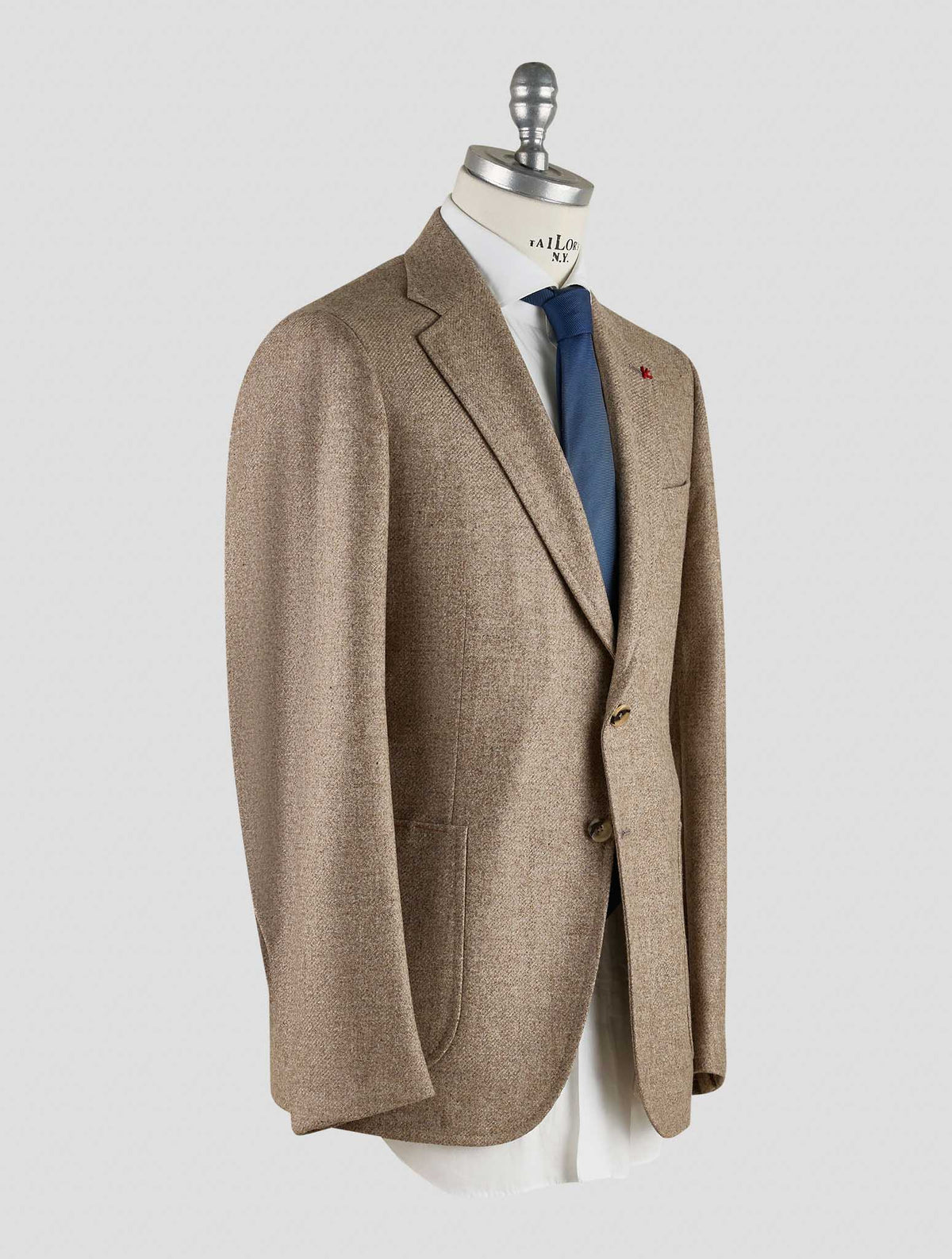 Isaia Light Brown Wool Cashmere Blazer Mod. Capri