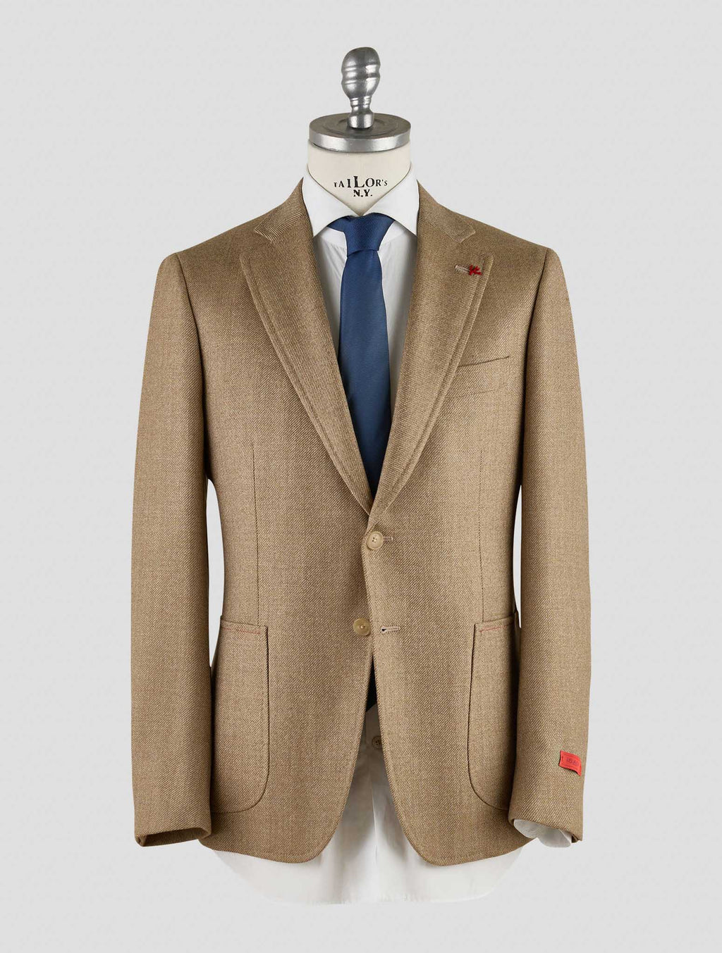 Isaia Light Brown Wool Blazer Mod. Capri