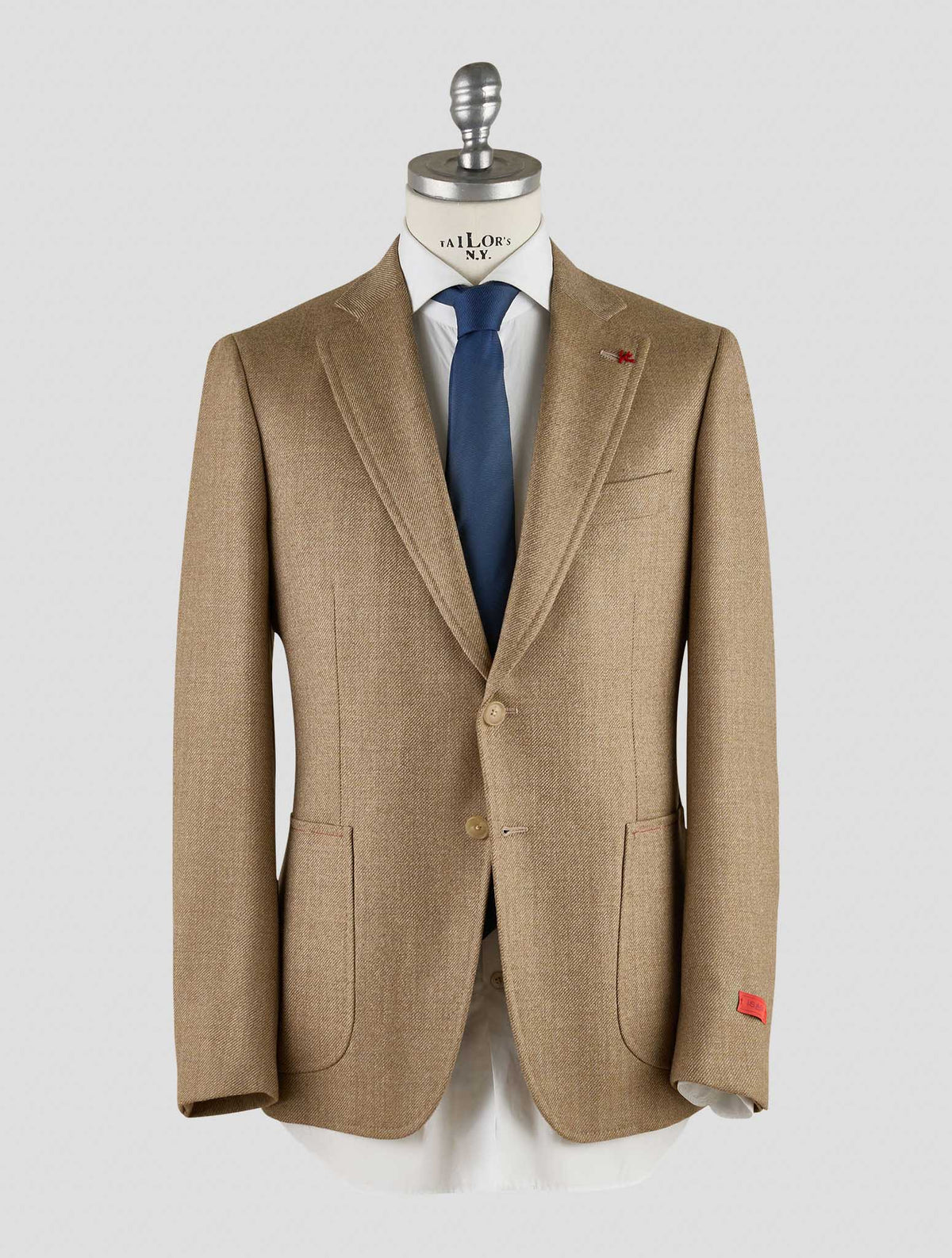 Isaia Light Brown Wool Blazer Mod. Capri