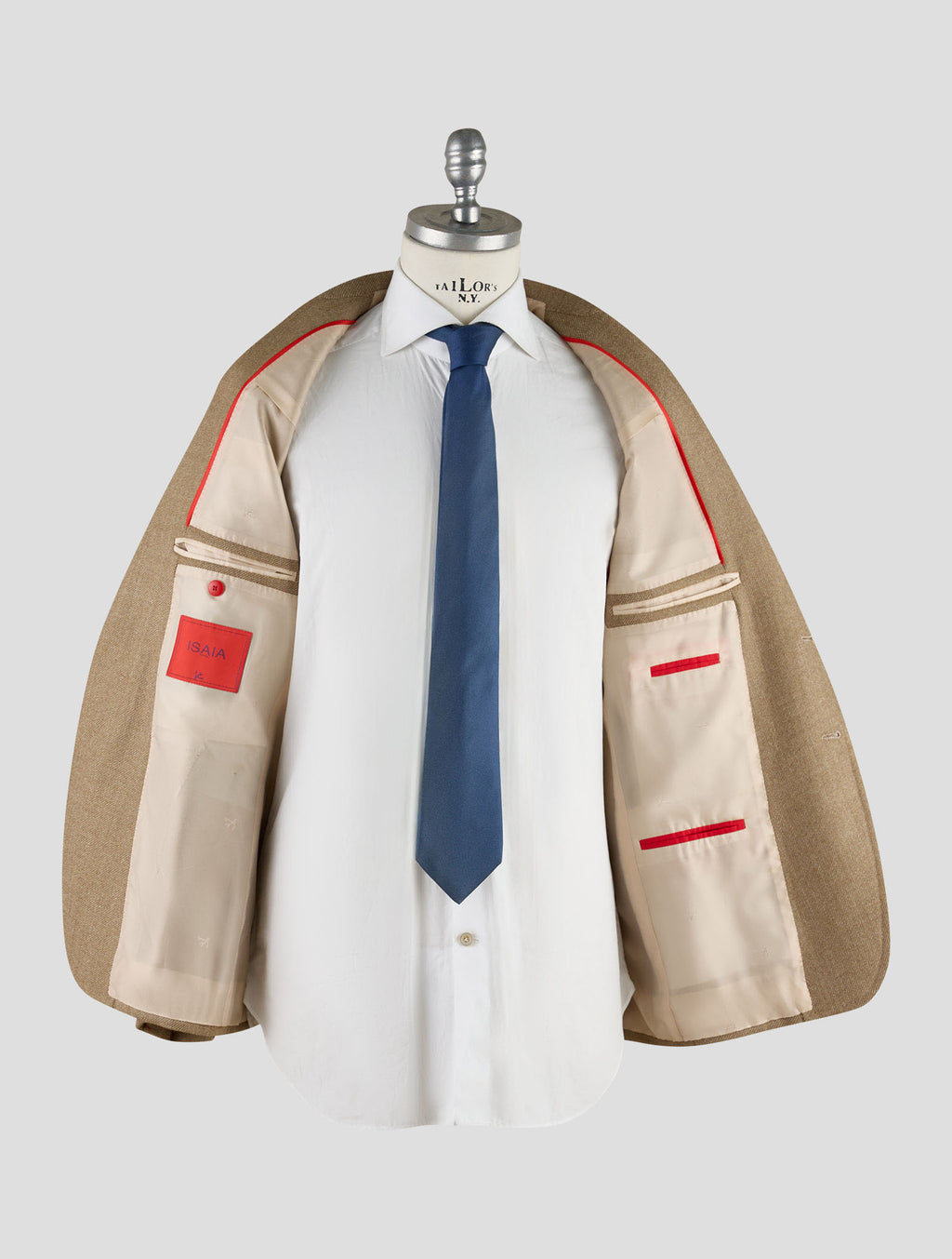 Isaia Light Brown Wool Blazer Mod. Capri