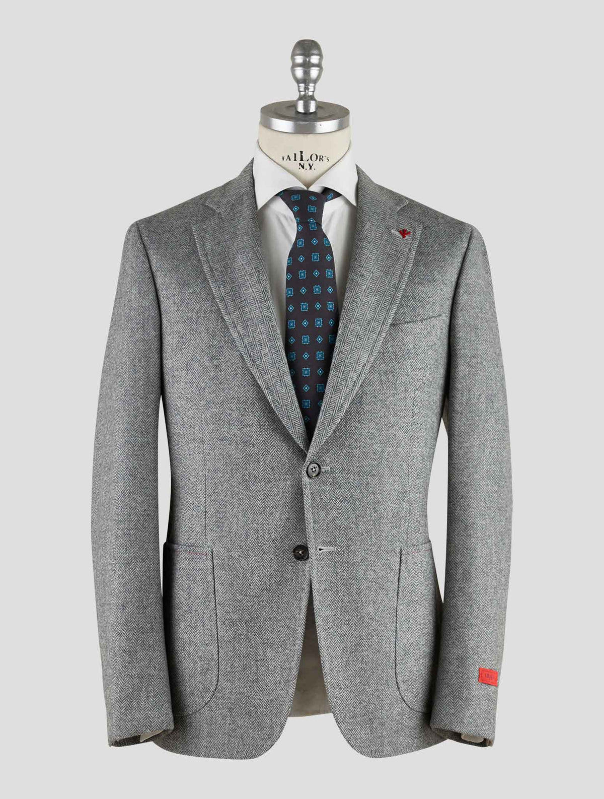 Isaia Gray Wool Blazer Mod. Capri