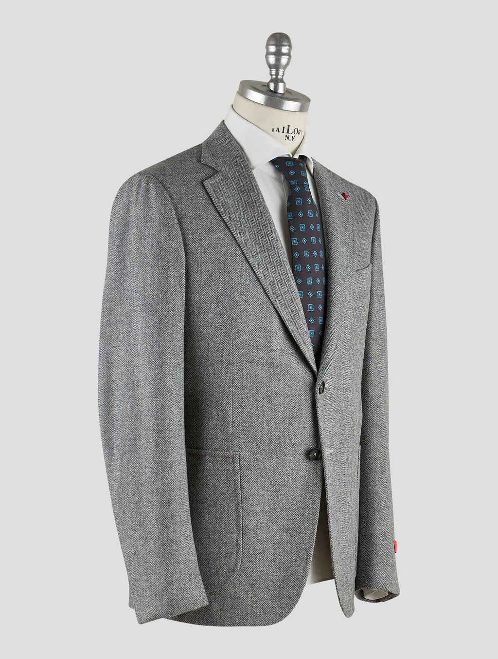 Isaia Gray Wool Blazer Mod. Capri