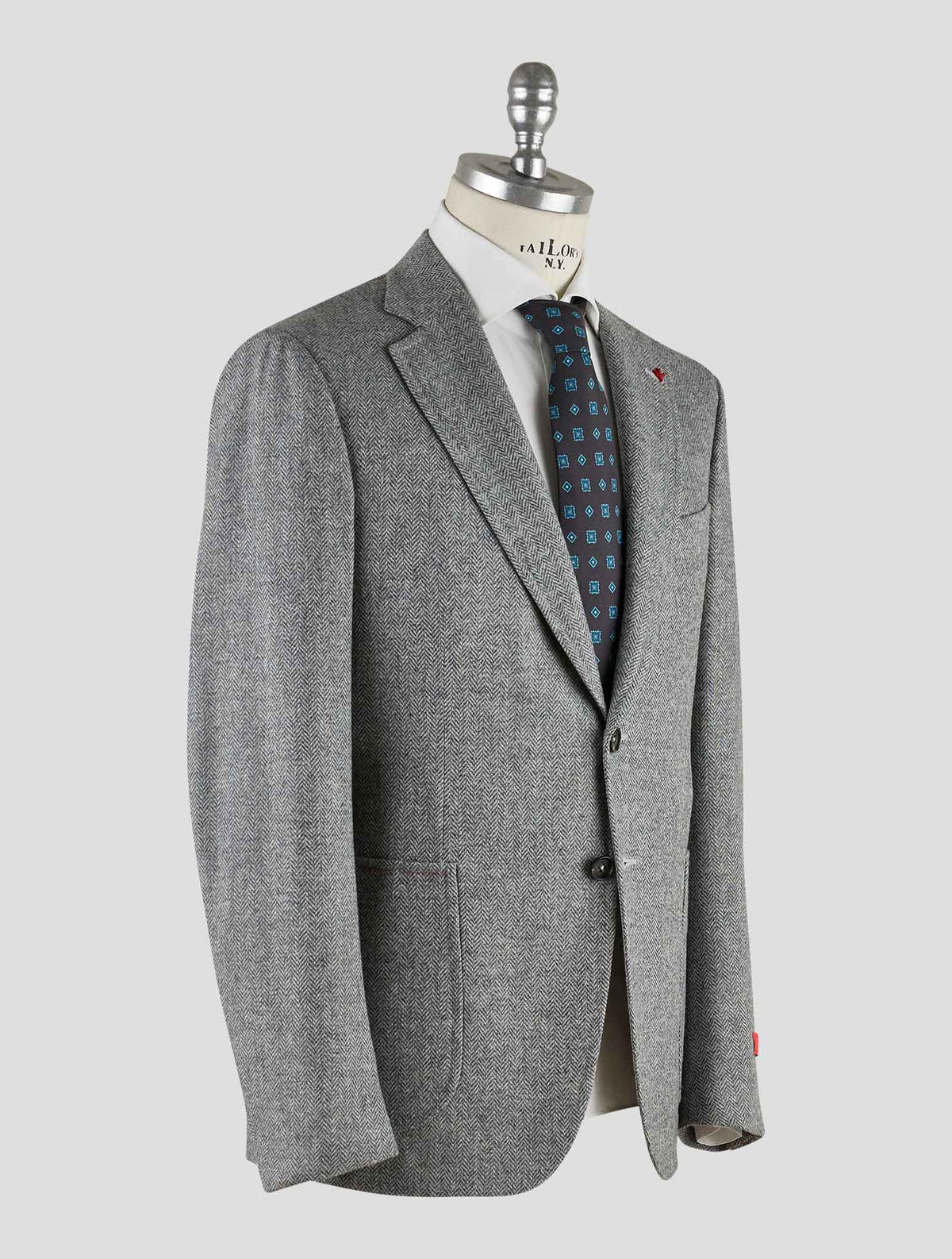 Isaia Gray Wool Blazer Mod. Capri