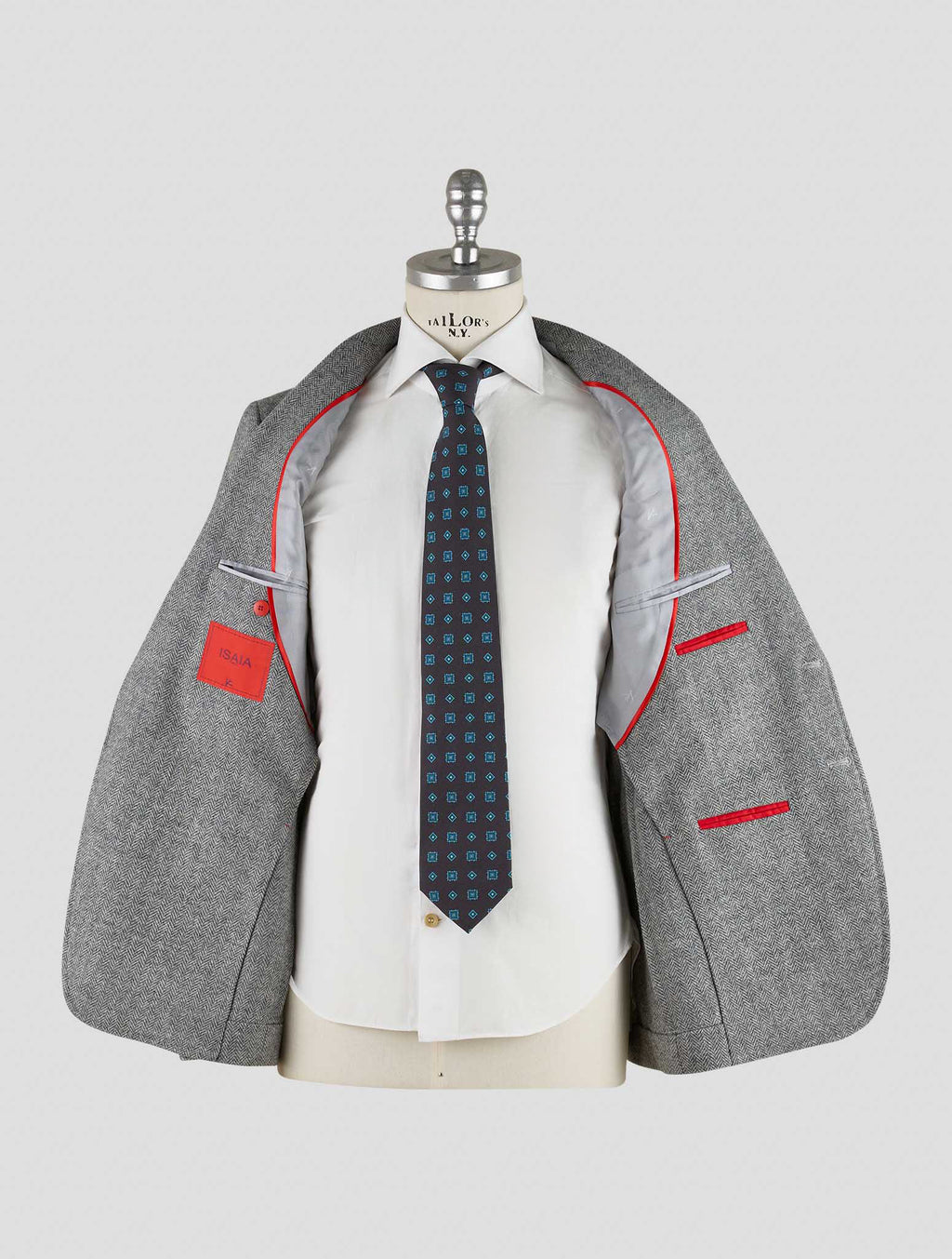 Isaia Gray Wool Blazer Mod. Capri
