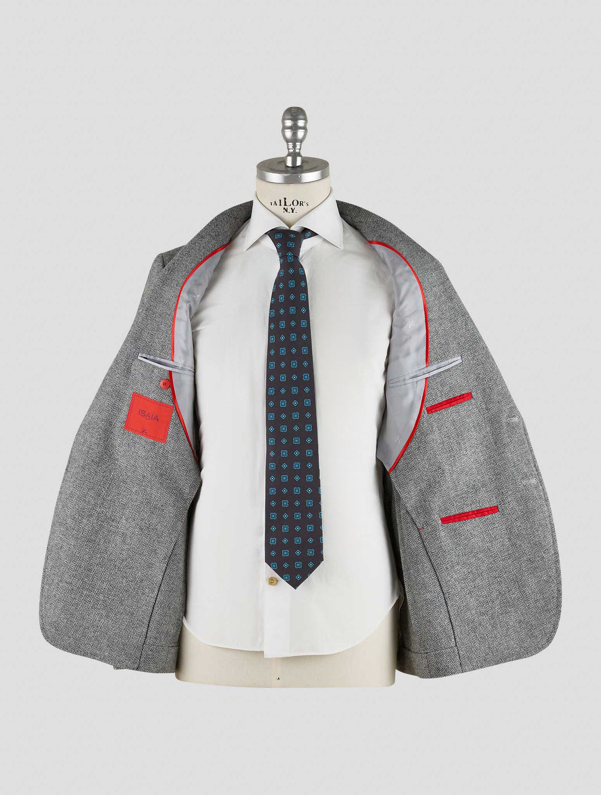 Isaia Gray Wool Blazer Mod. Capri