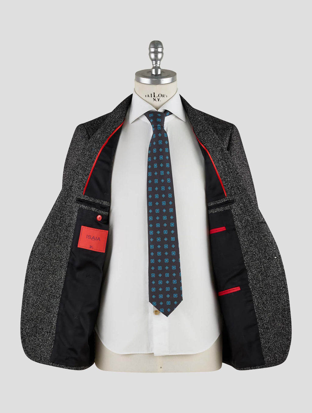 Isaia Dark Gray Wool Blazer Mod. Capri