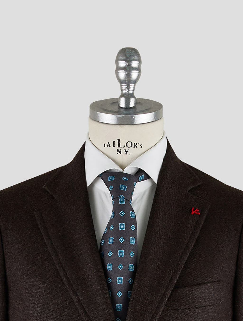 Isaia Dark Brown Wool Cashmere Blazer Mod. Capri