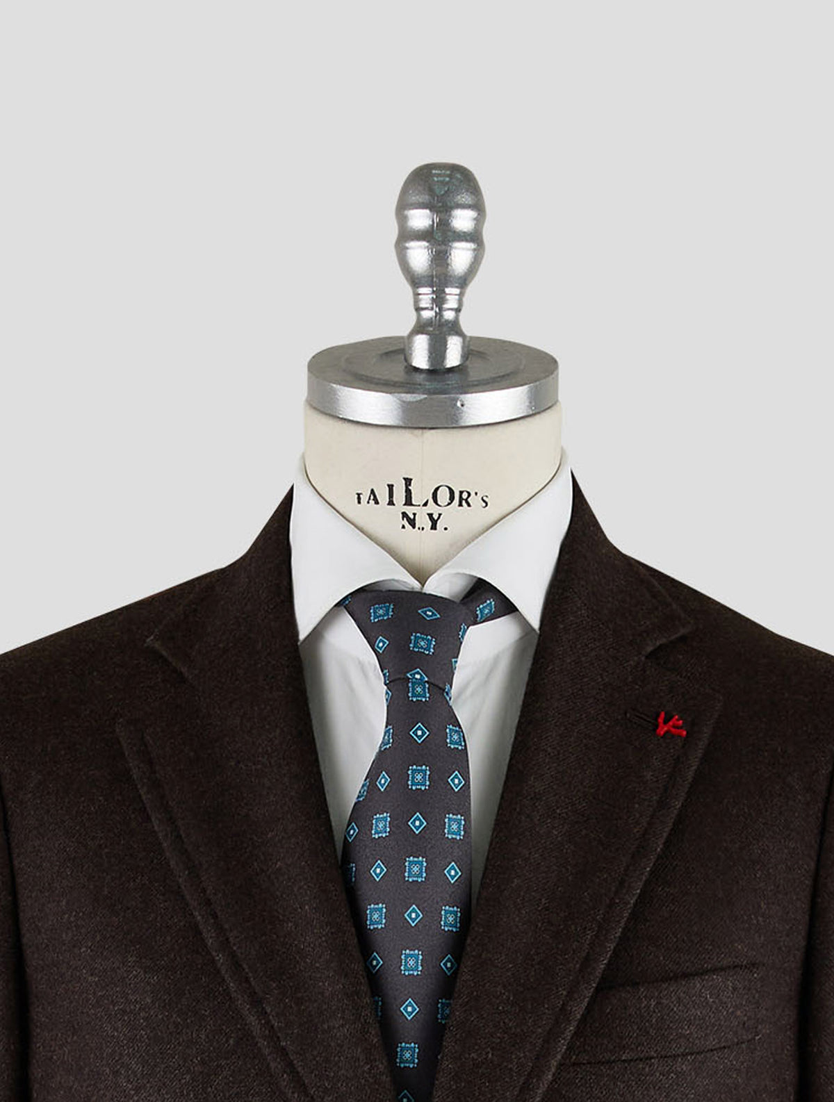 Isaia Dark Brown Wool Cashmere Blazer Mod. Capri