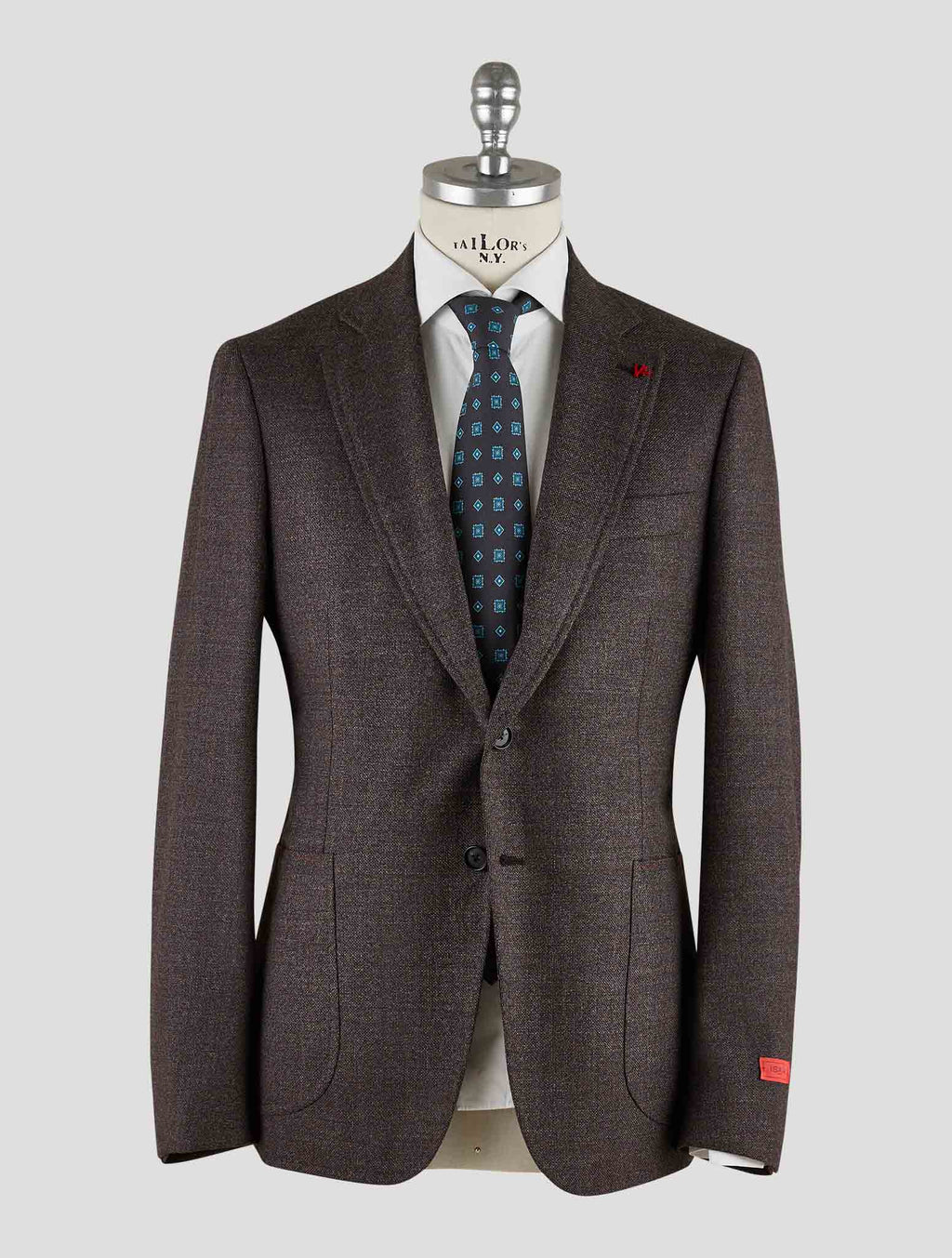 Isaia Dark Brown Wool Blazer Mod. Capri