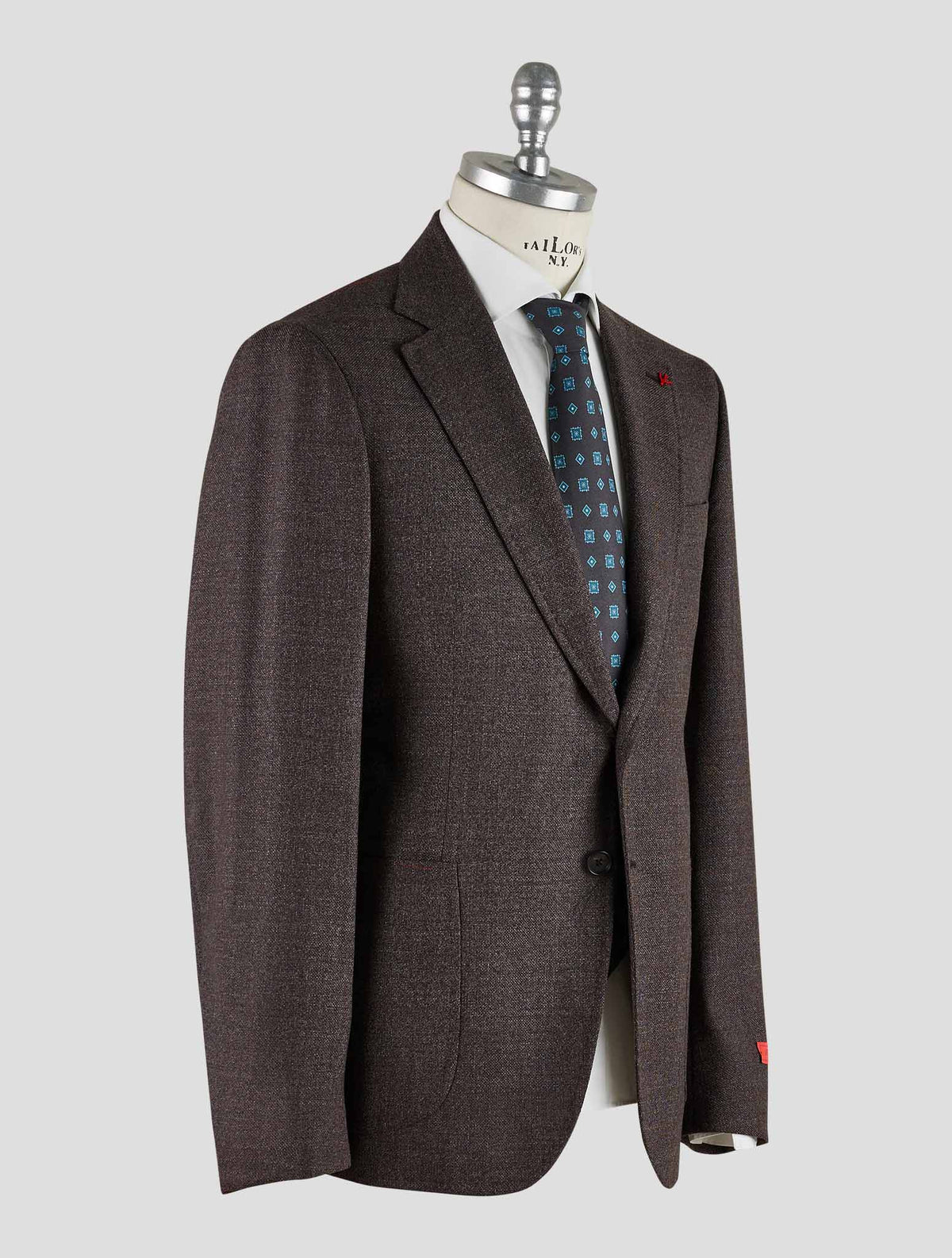 Isaia Dark Brown Wool Blazer Mod. Capri