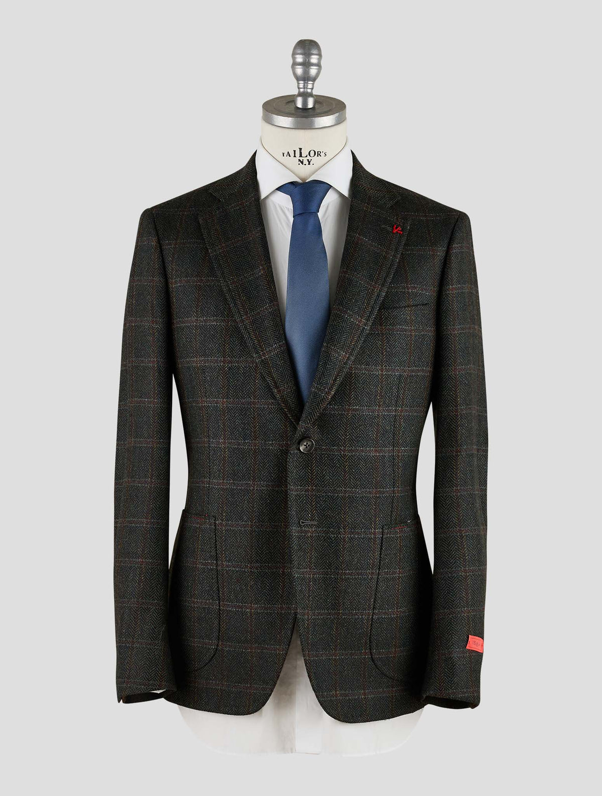 Isaia Green Wool Blazer Mod. Capri