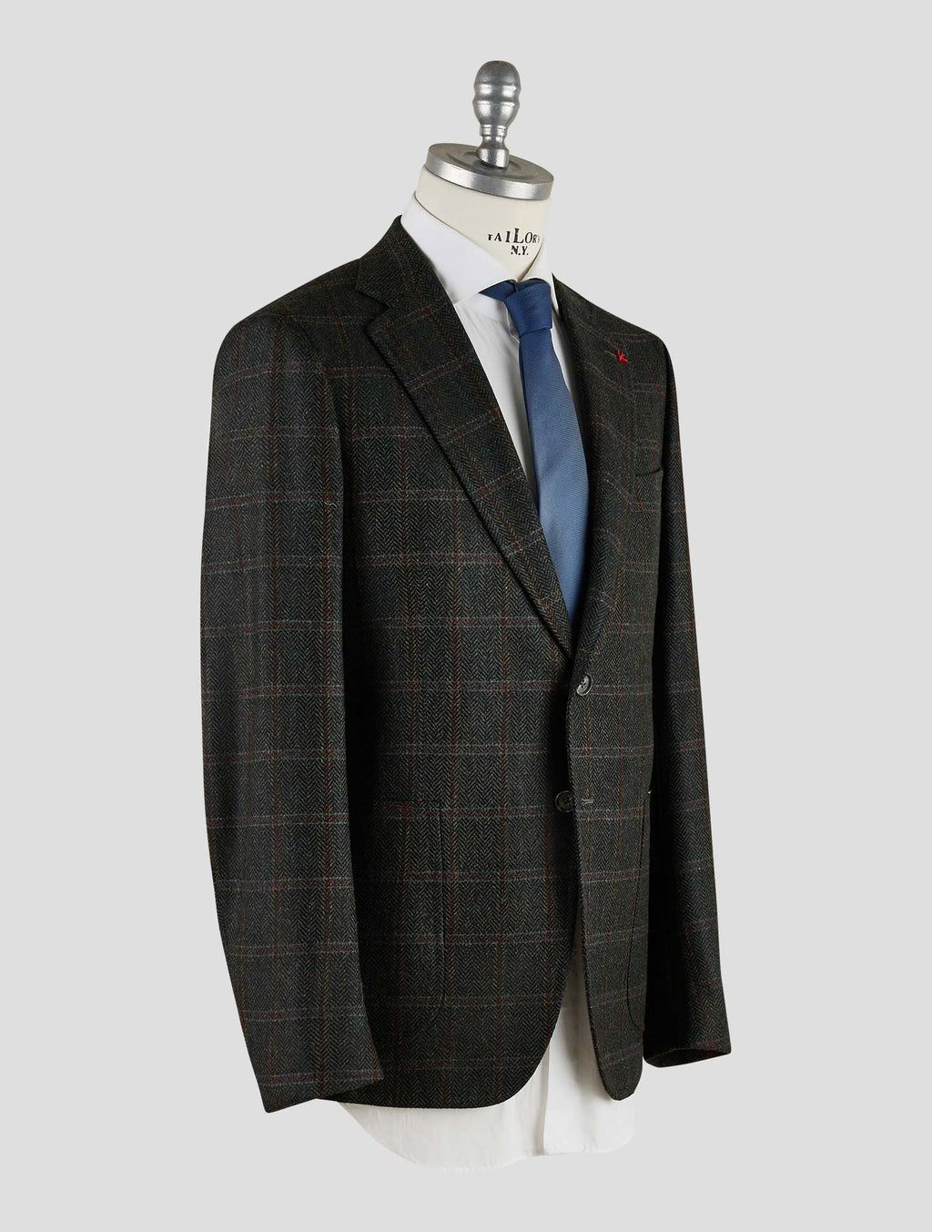 Isaia Green Wool Blazer Mod. Capri