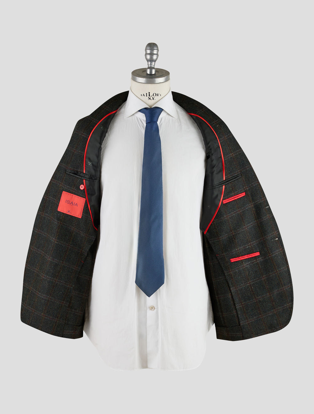 Isaia Green Wool Blazer Mod. Capri