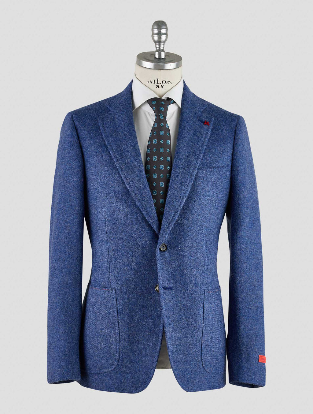 Isaia Blue Wool Blazer Mod. Capri