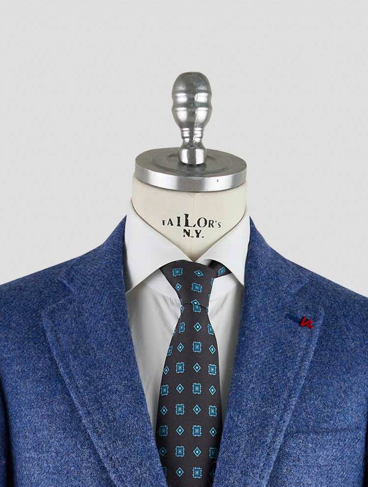 Isaia Blue Wool Blazer Mod. Capri