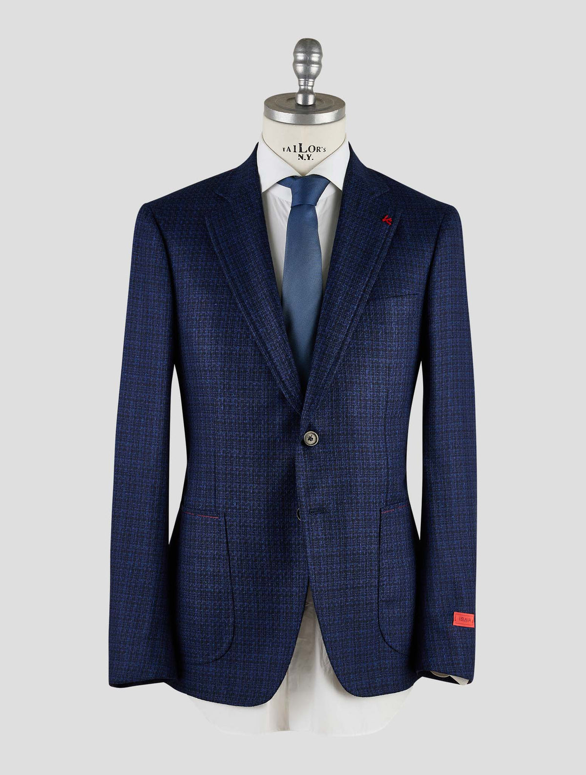 Isaia Blue Wool Blazer Mod. Capri