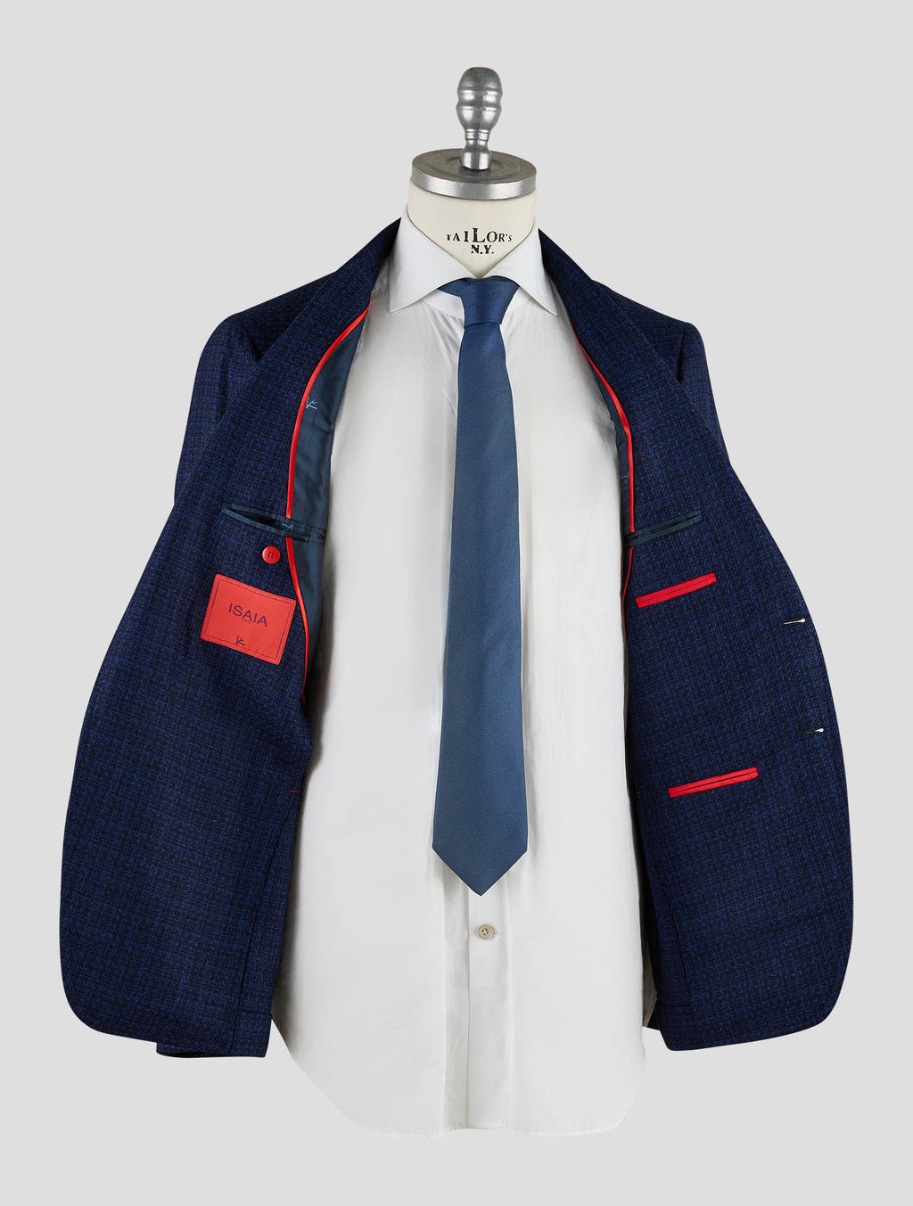 Isaia Blue Wool Blazer Mod. Capri