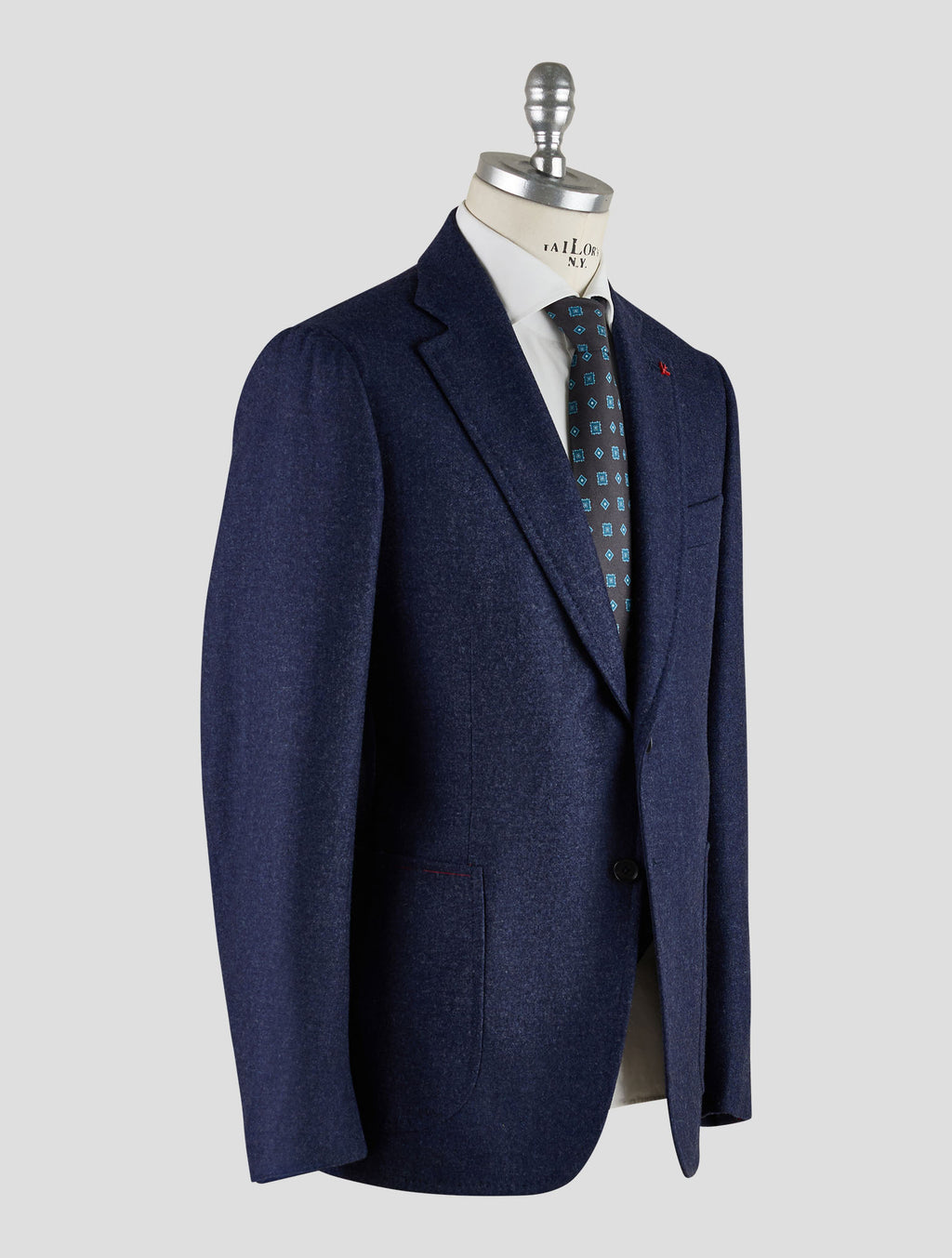 Isaia Dark Blue Wool Cashmere Blazer Mod. Capri