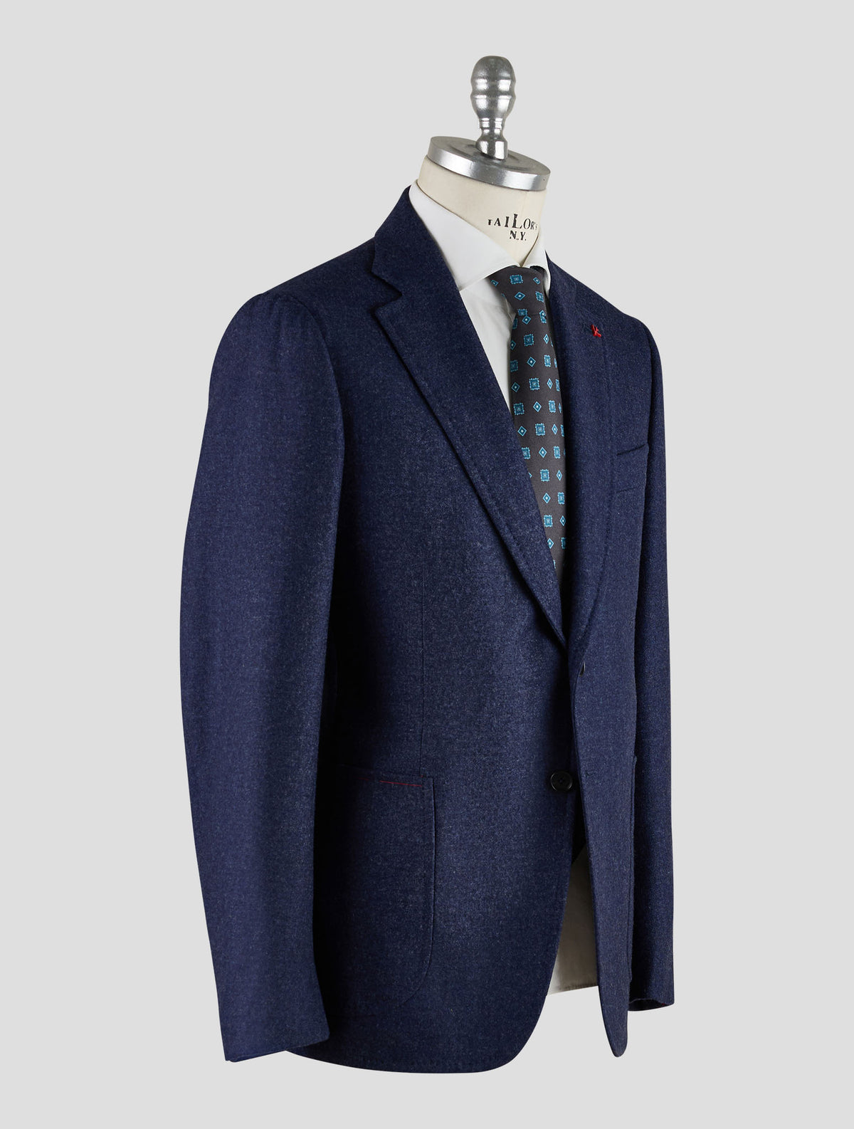 Isaia Dark Blue Wool Cashmere Blazer Mod. Capri