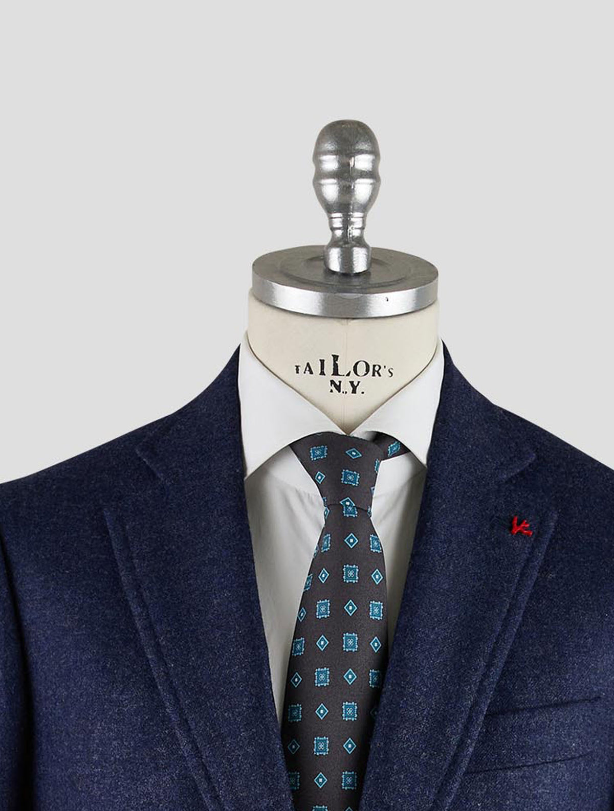 Isaia Dark Blue Wool Cashmere Blazer Mod. Capri