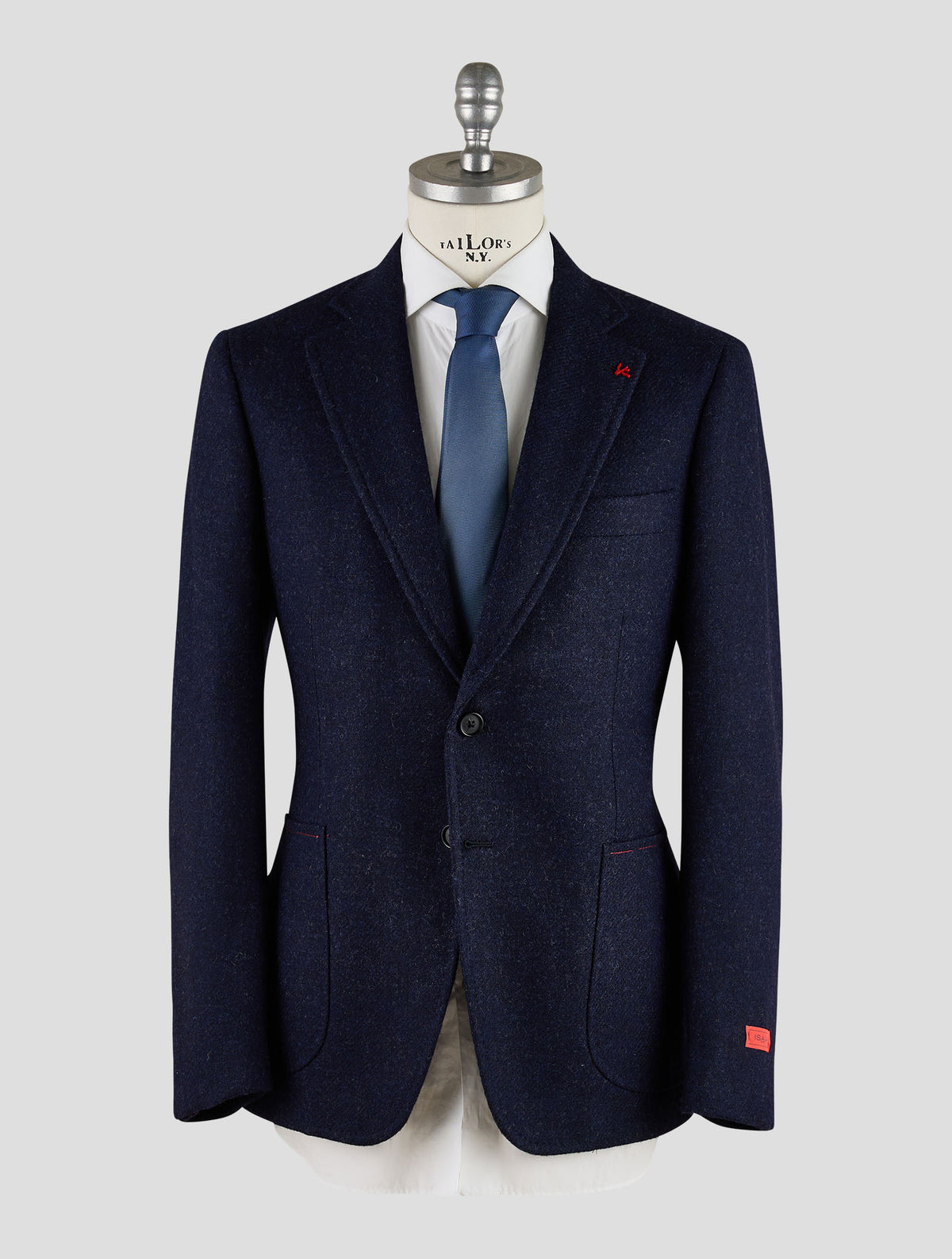 Isaia Dark Blue Wool Blazer Mod. Capri