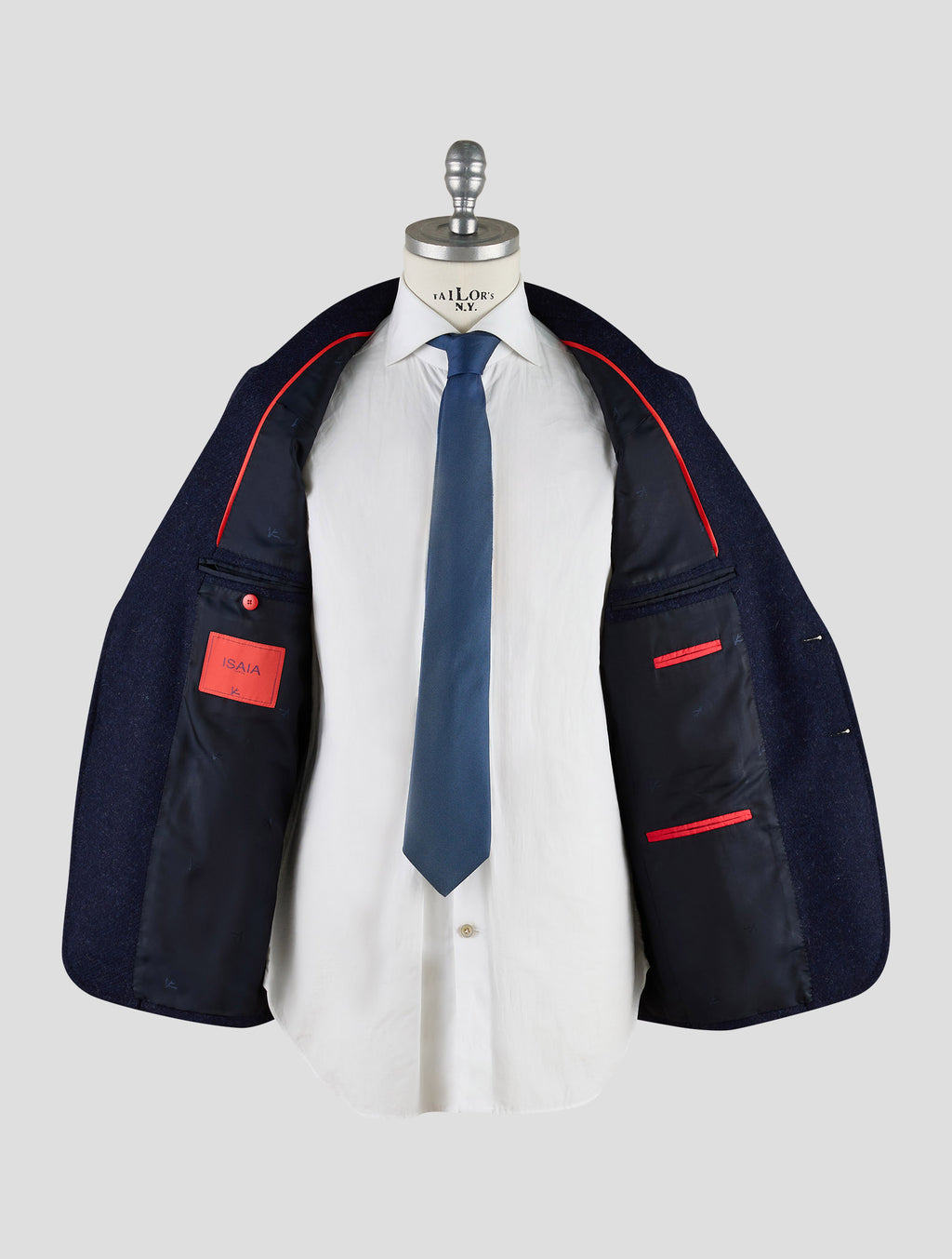 Isaia Dark Blue Wool Blazer Mod. Capri