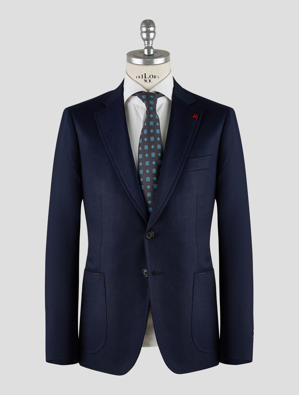 Isaia Dark Blue Wool Blazer Mod. Capri